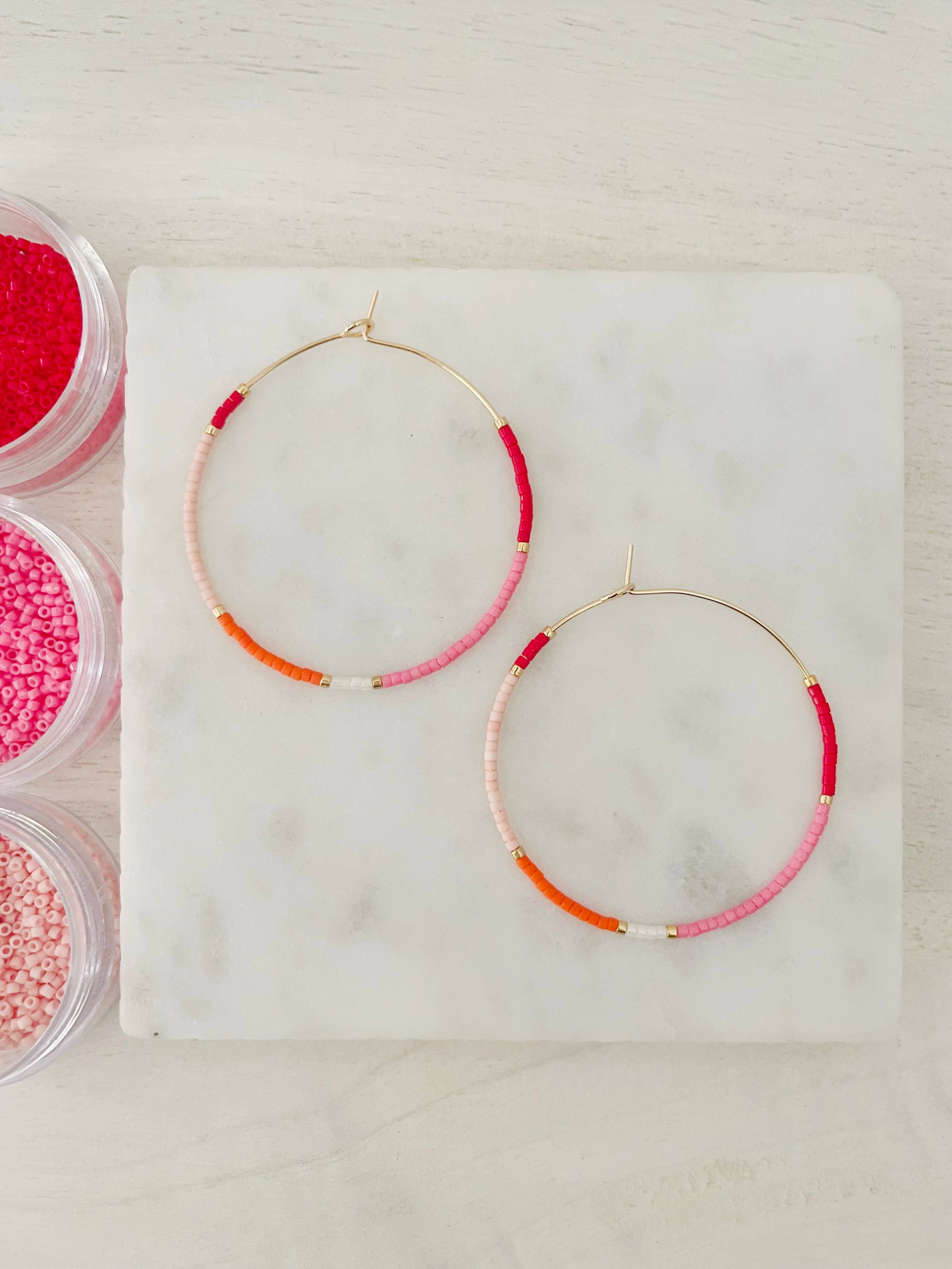 Sorbet miyuki glass beaded hoops
