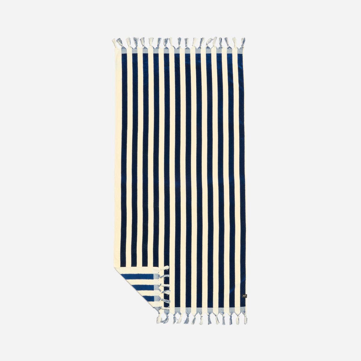 Cabana Fringe Premium Woven Towel - Deep Pool