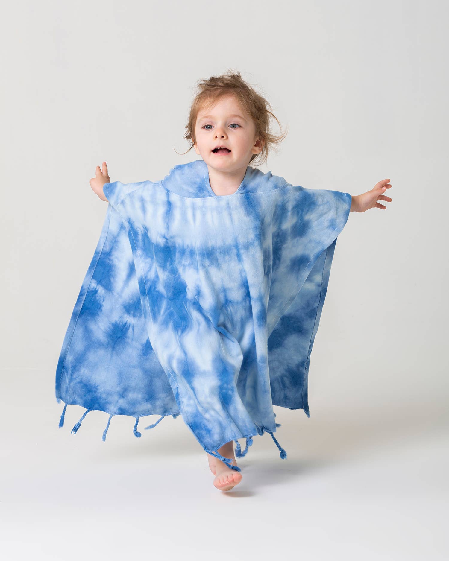 Kid Hooded Poncho Surf Changing Swimming Beach Towel Tiedye