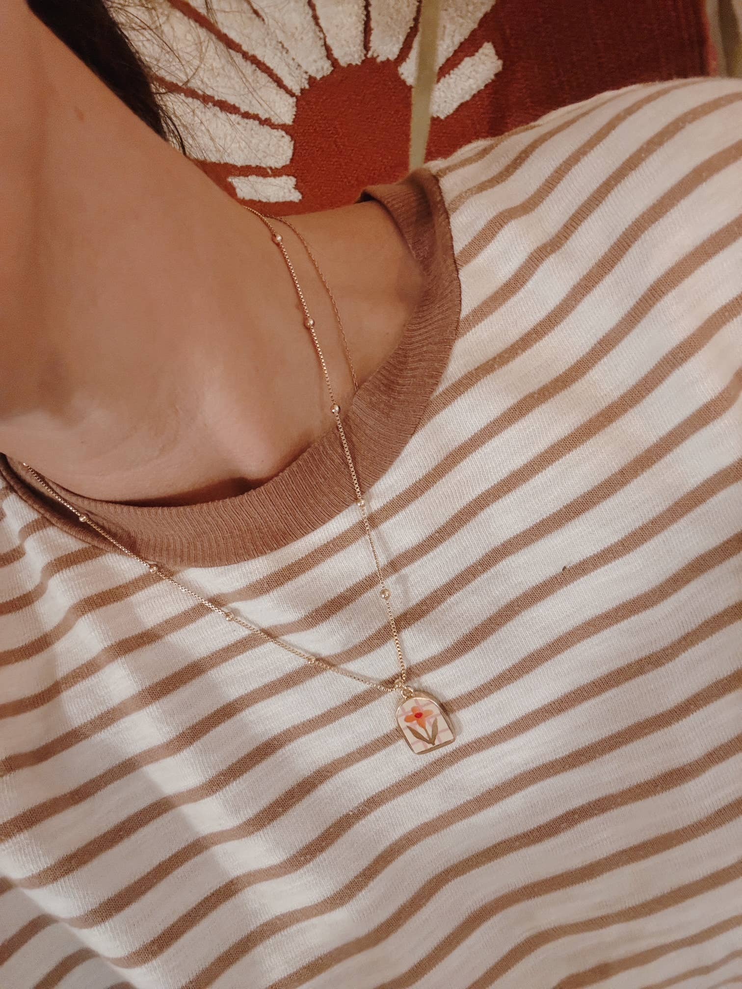 Tiny Art Pendant Necklace