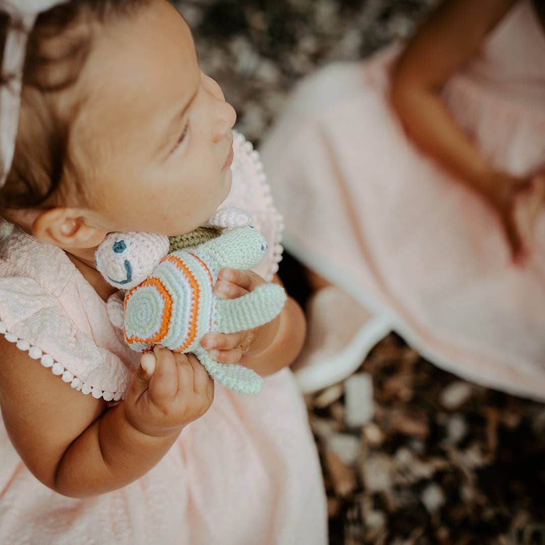 Pebble - Plush Ocean Toy - Sea Turtle Rattle