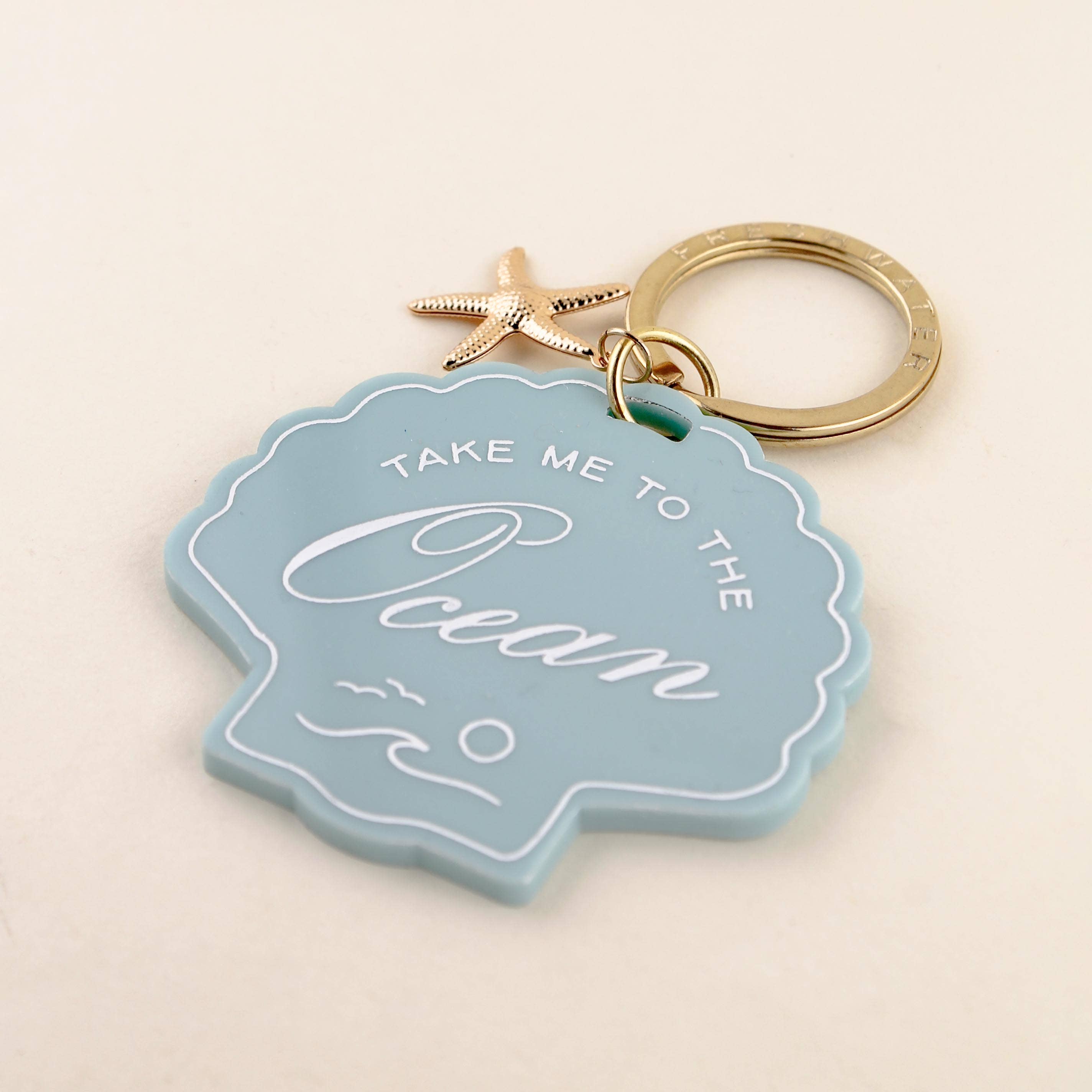 Ocean Seashell Charm Keychain