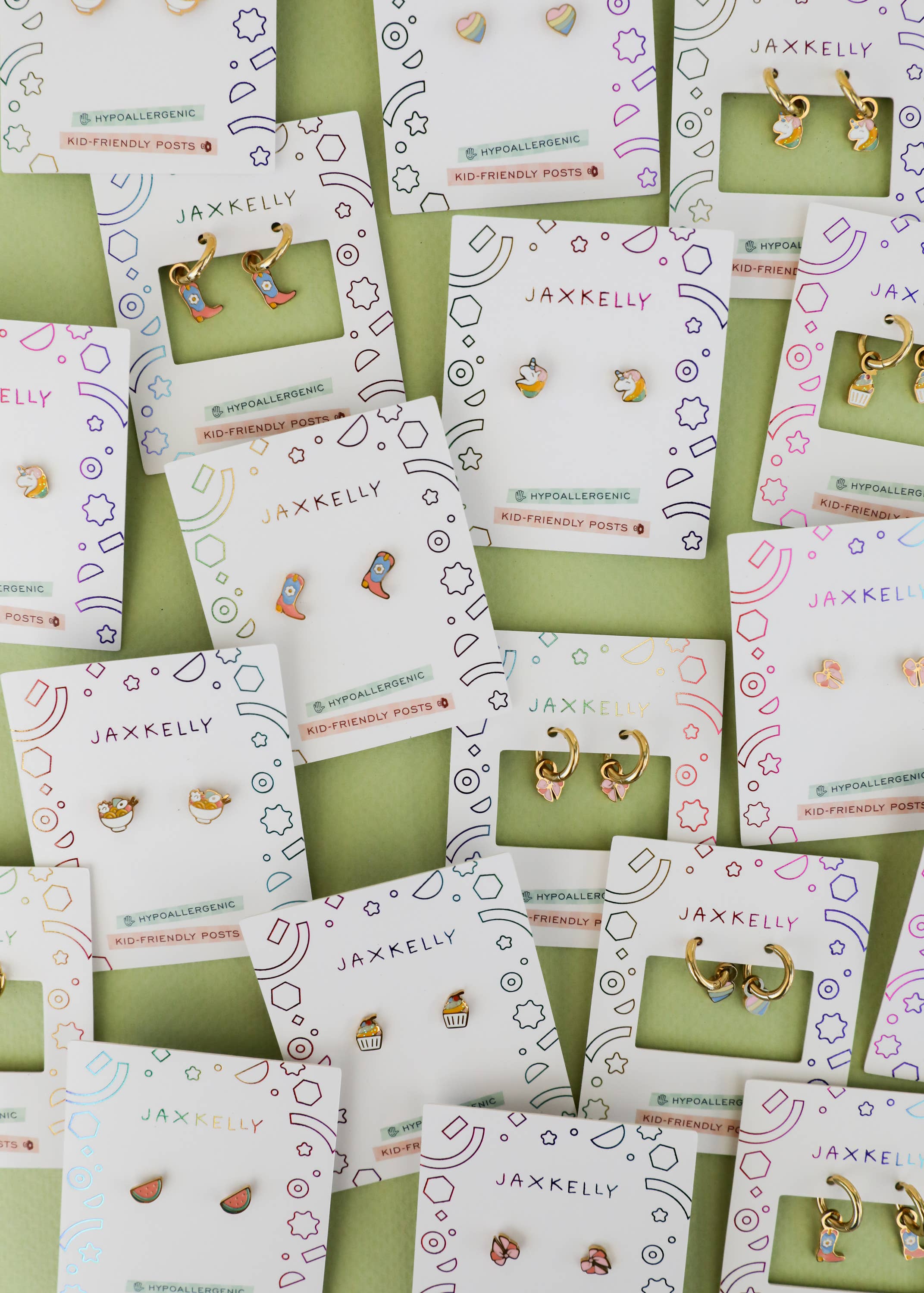 Cupcake Enamel Flat Back Kids Earrings