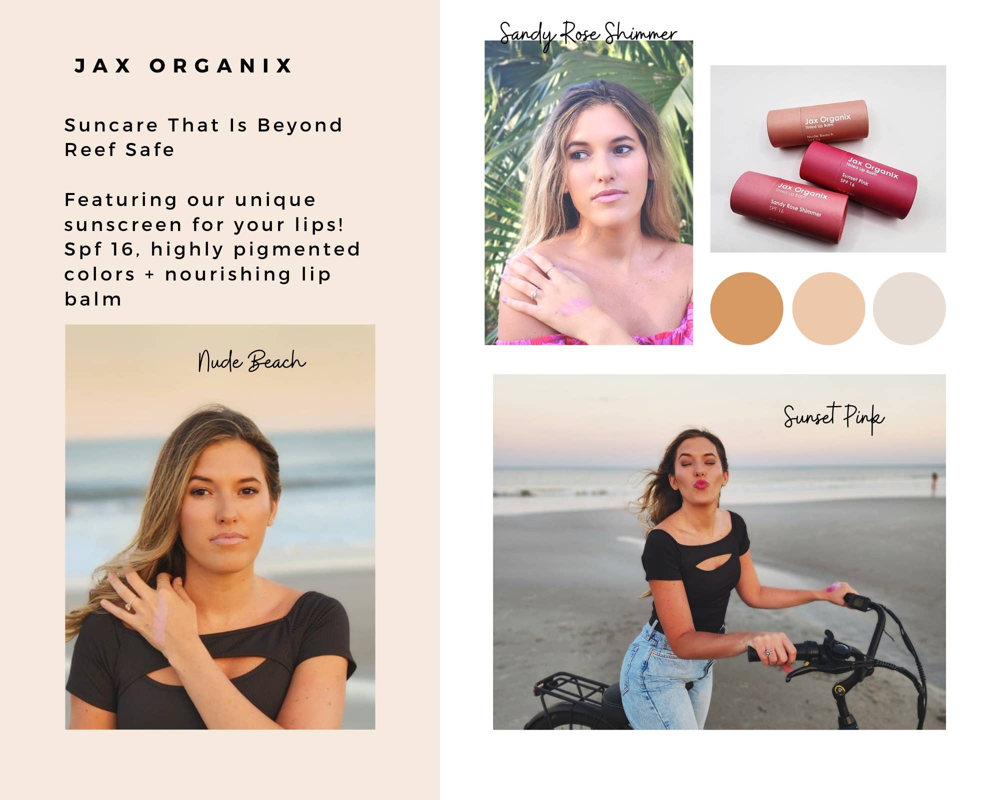 Jax Organix SPF 16 Tinted Lip& Face Balm