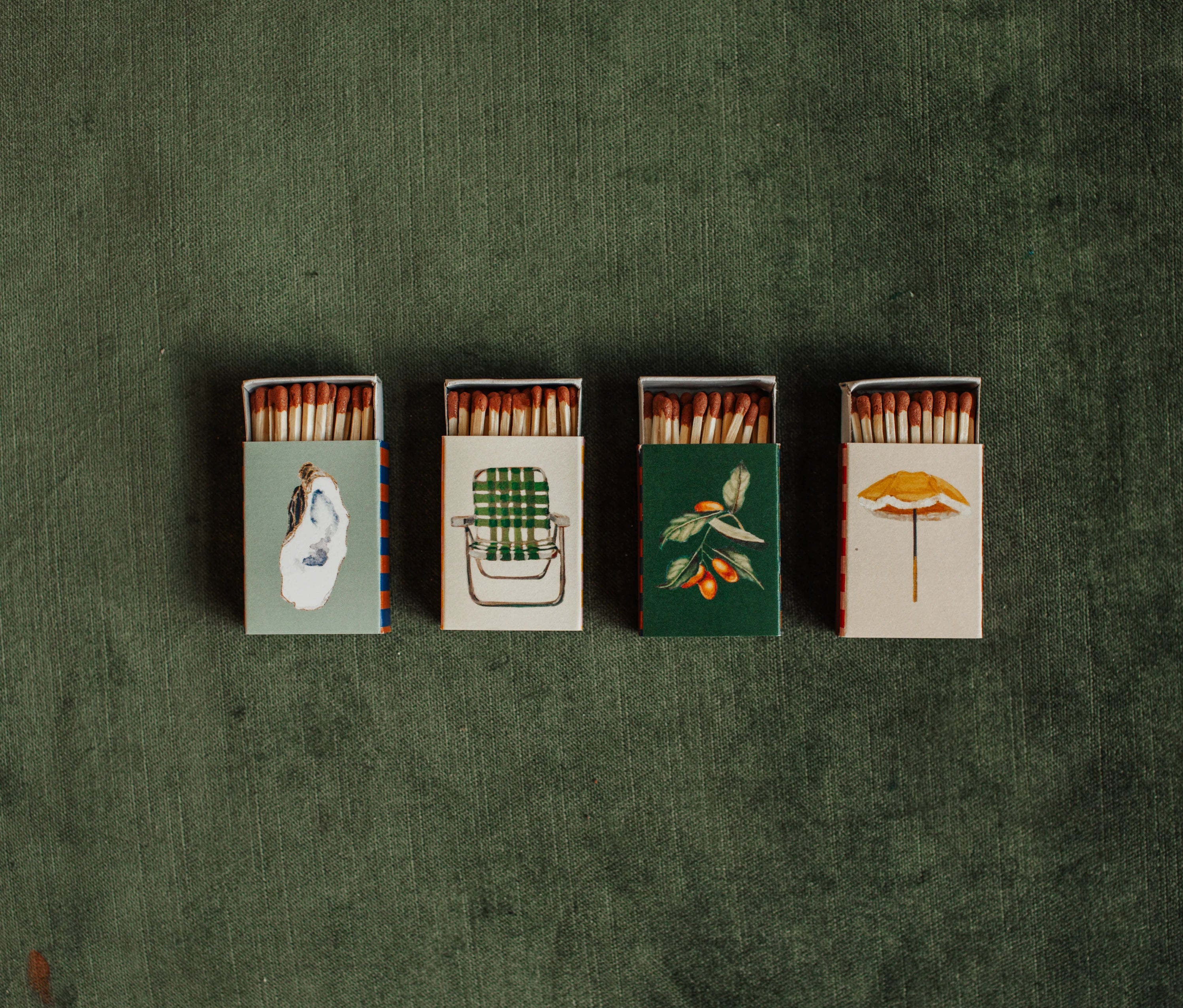 Illustrated Matchbox by Jenna Fine Art Studio