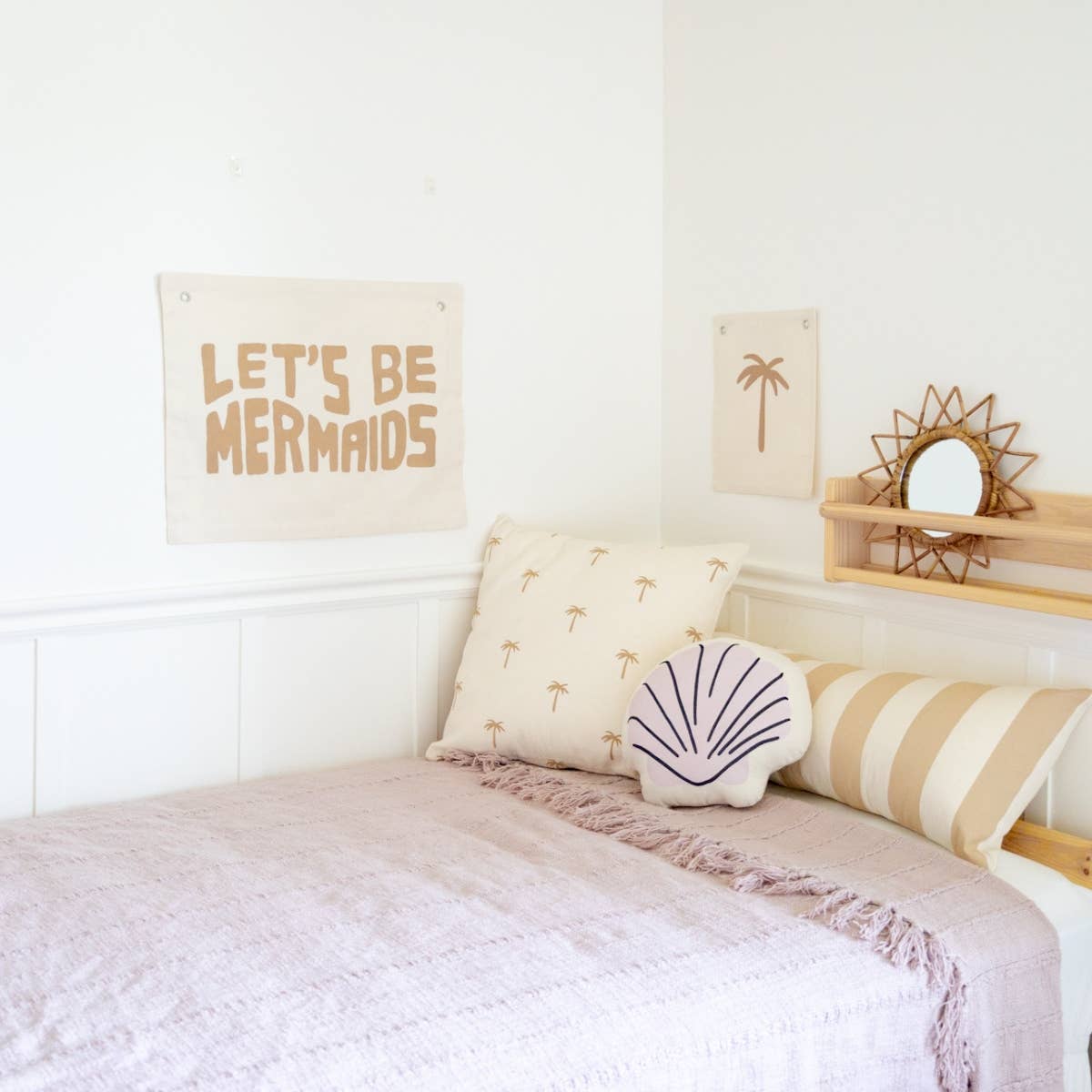 Imani + KIDS by Imani Collective - Let's Be Mermaids Clay Banner Canvas Material