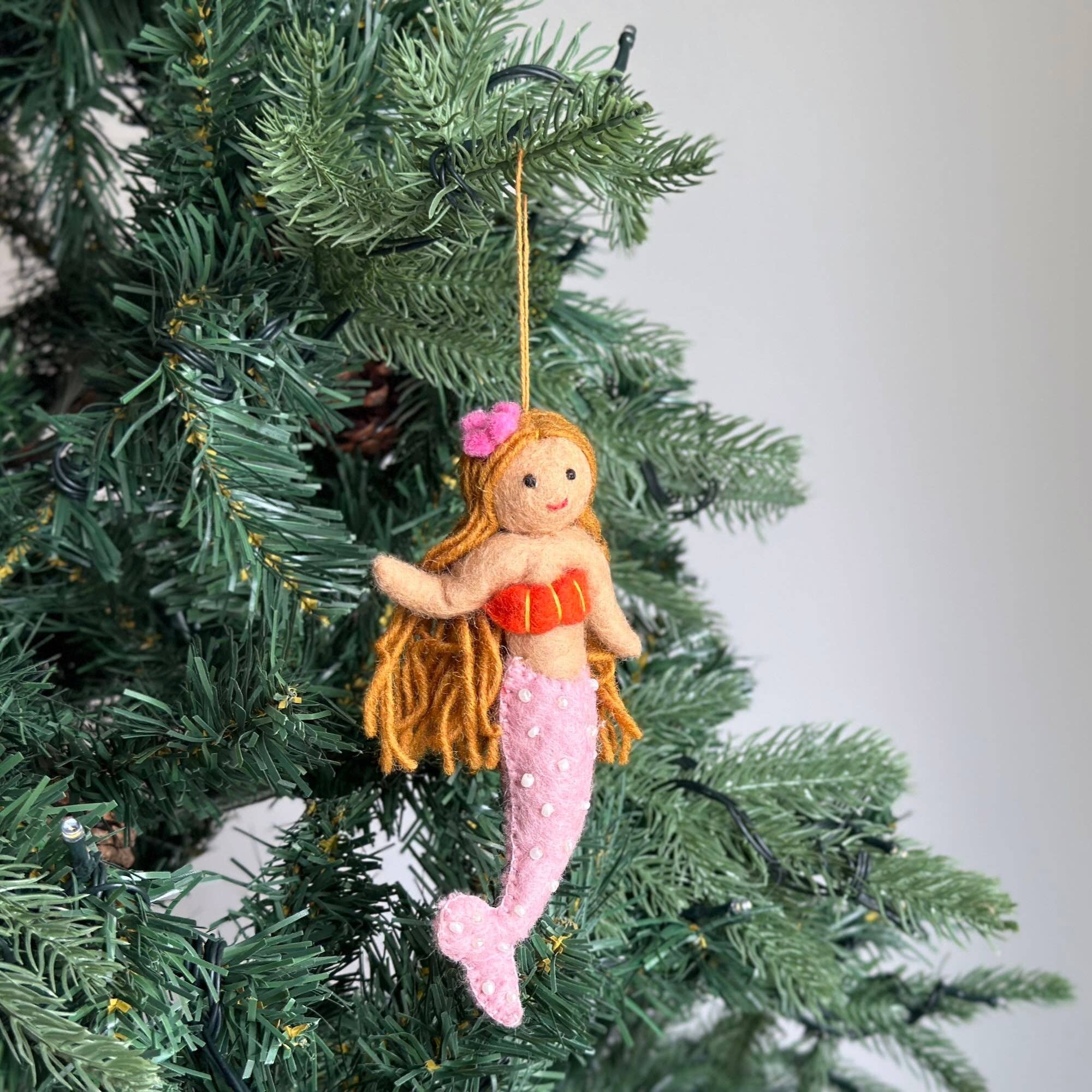 Felt Mermaid Ornament - Caucasian