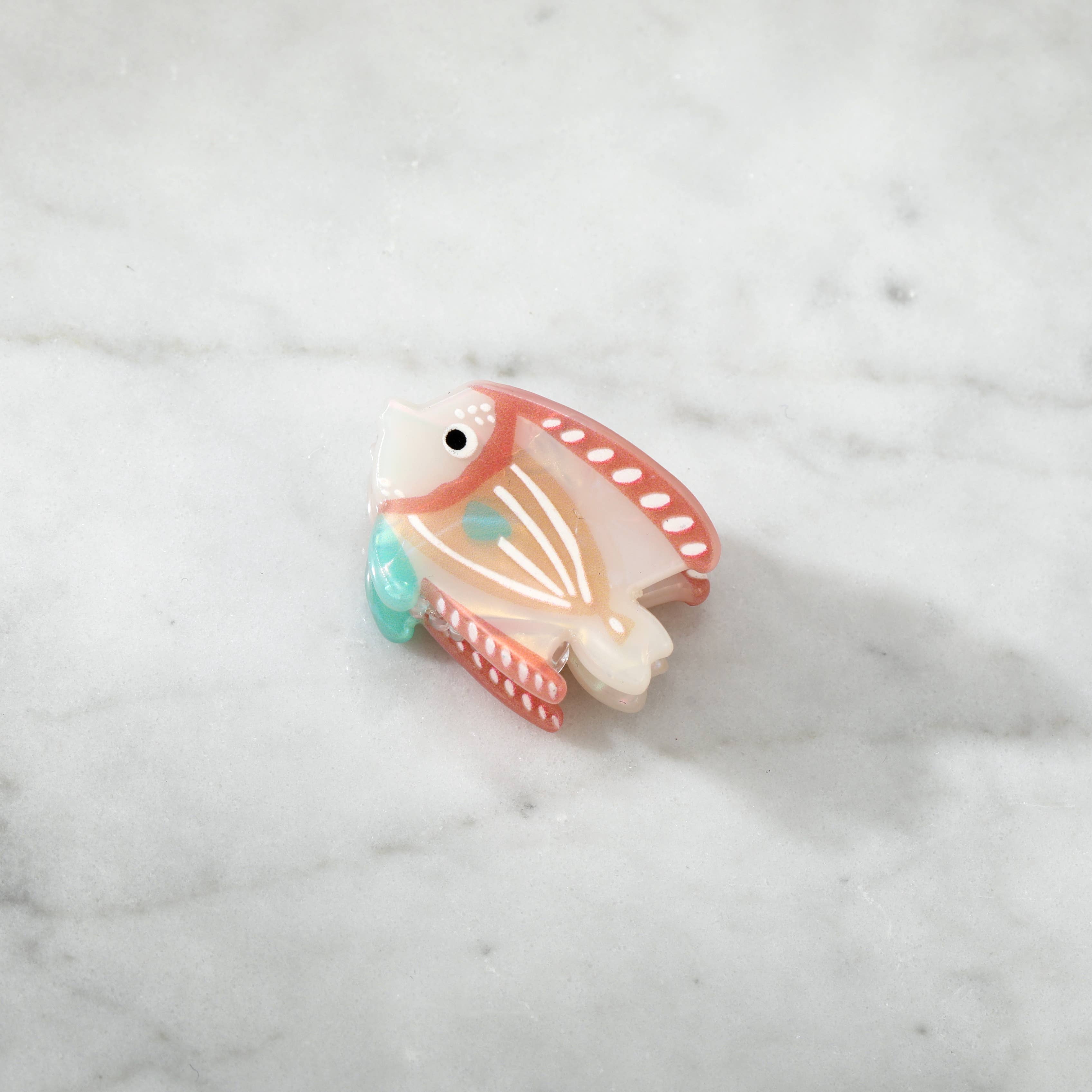 Eco-Friendly Mini Peach Reef Fish Hair Clip