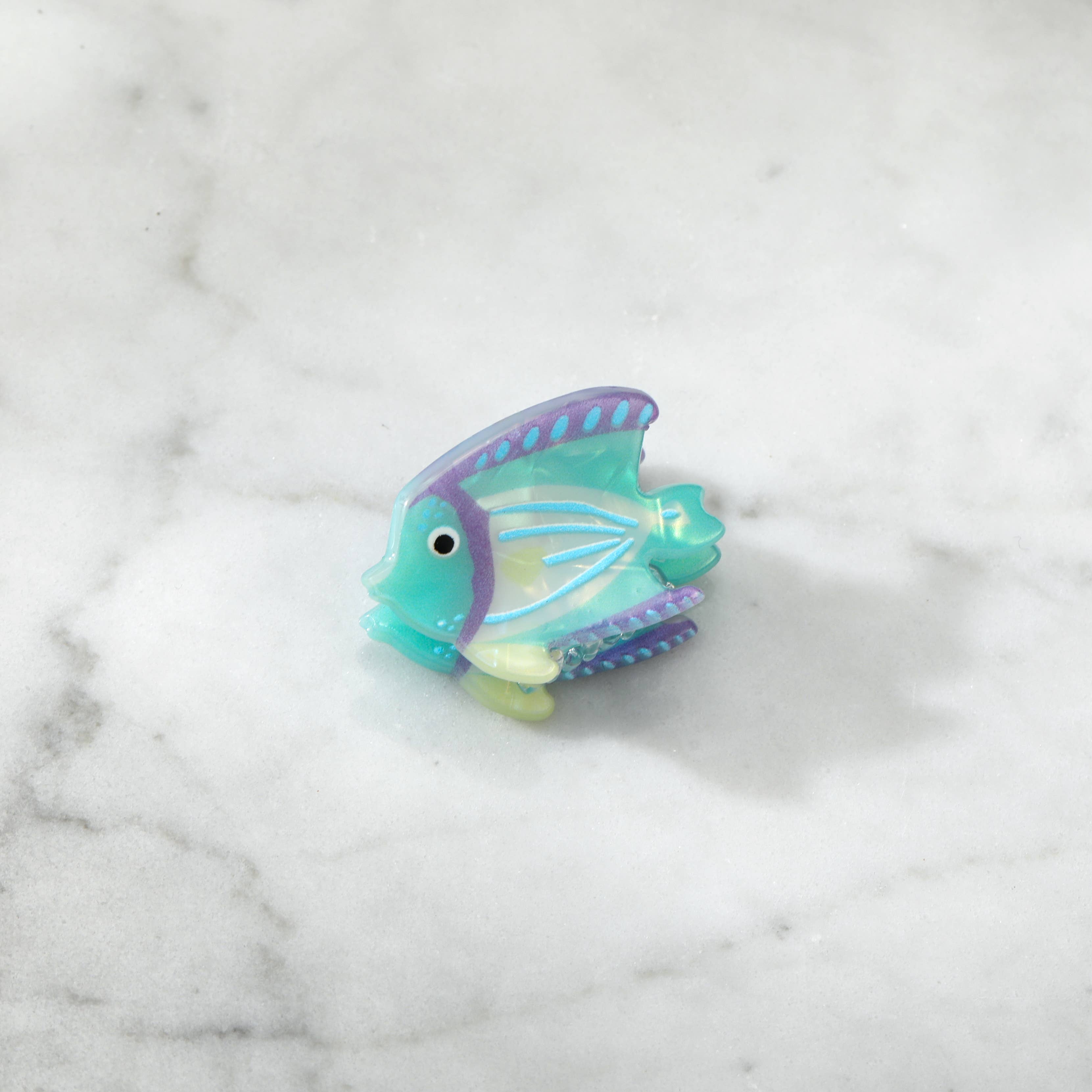 Eco-Friendly Mini Seafoam Reef Fish Hair Clip
