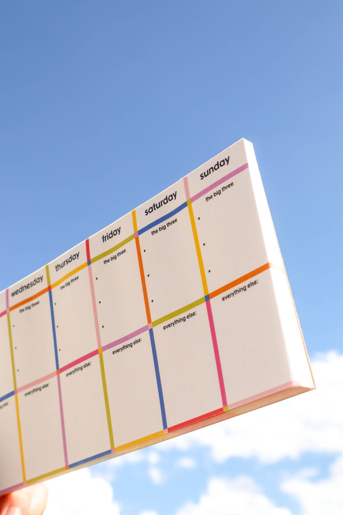 Weekly Big 3 - Desk Notepad