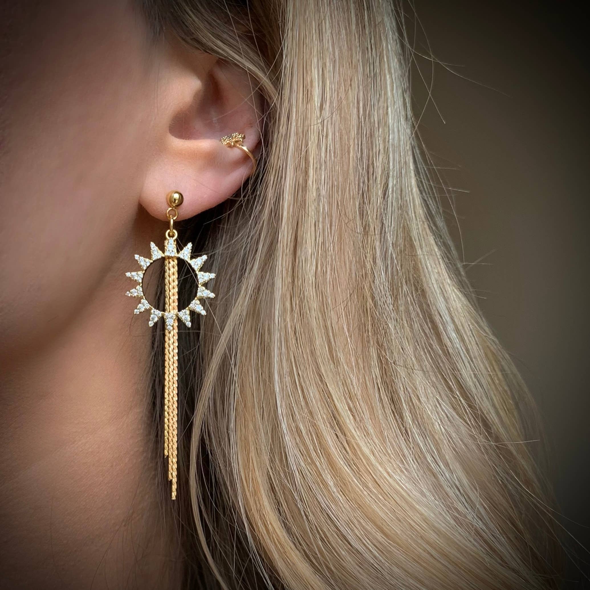 SUNBURSTS | boho-chic | sun tassel earrings