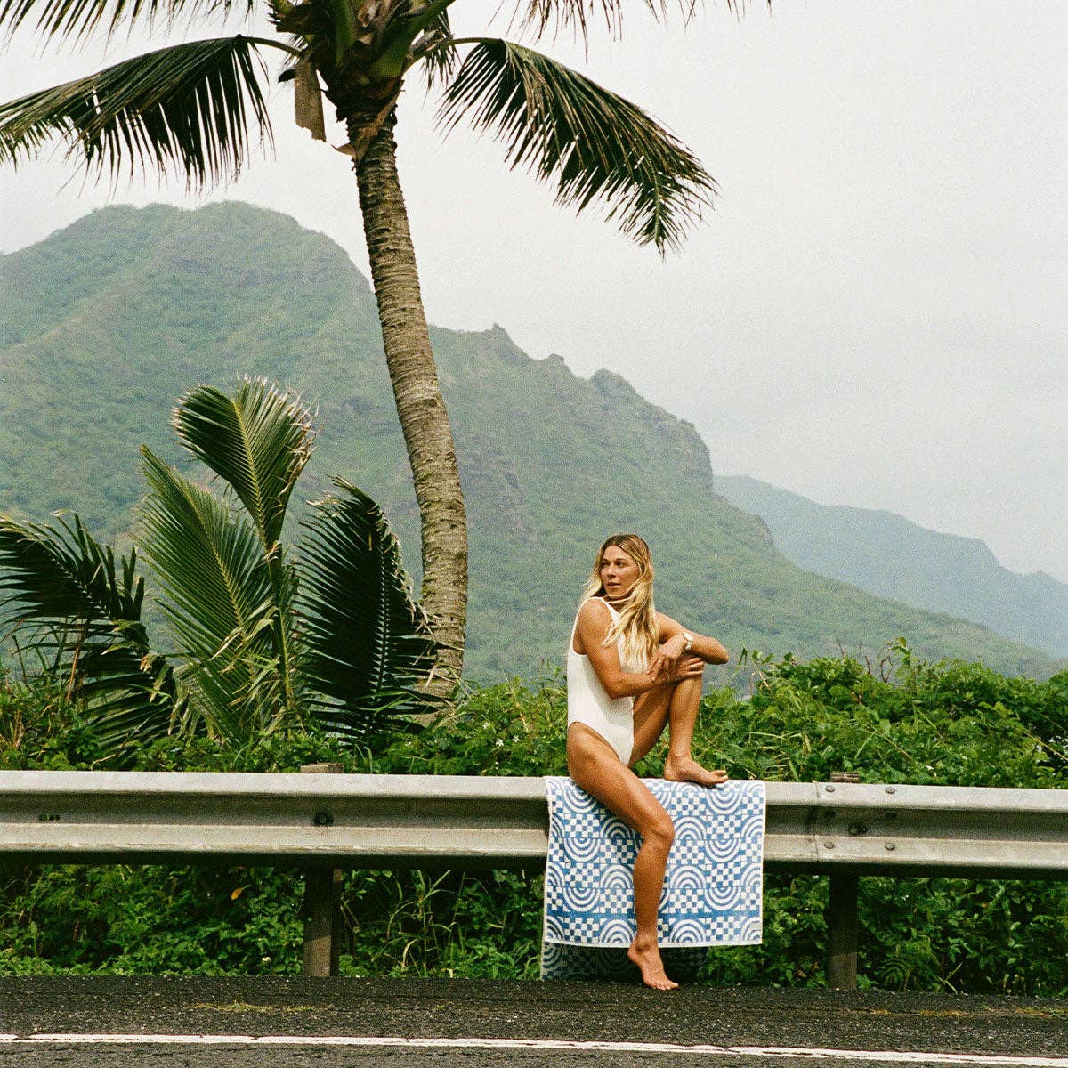 Coco Rainbow Woven Towel - Periwinkle | Coco Ho x Slowtide