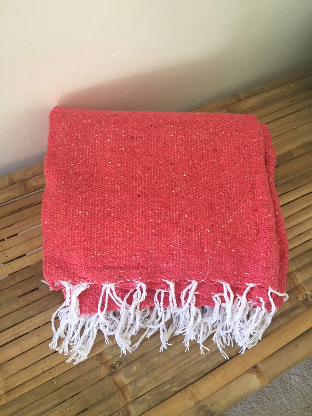 Solid Mexican Throw Blanket | Gold | Tan | Yoga | Mint