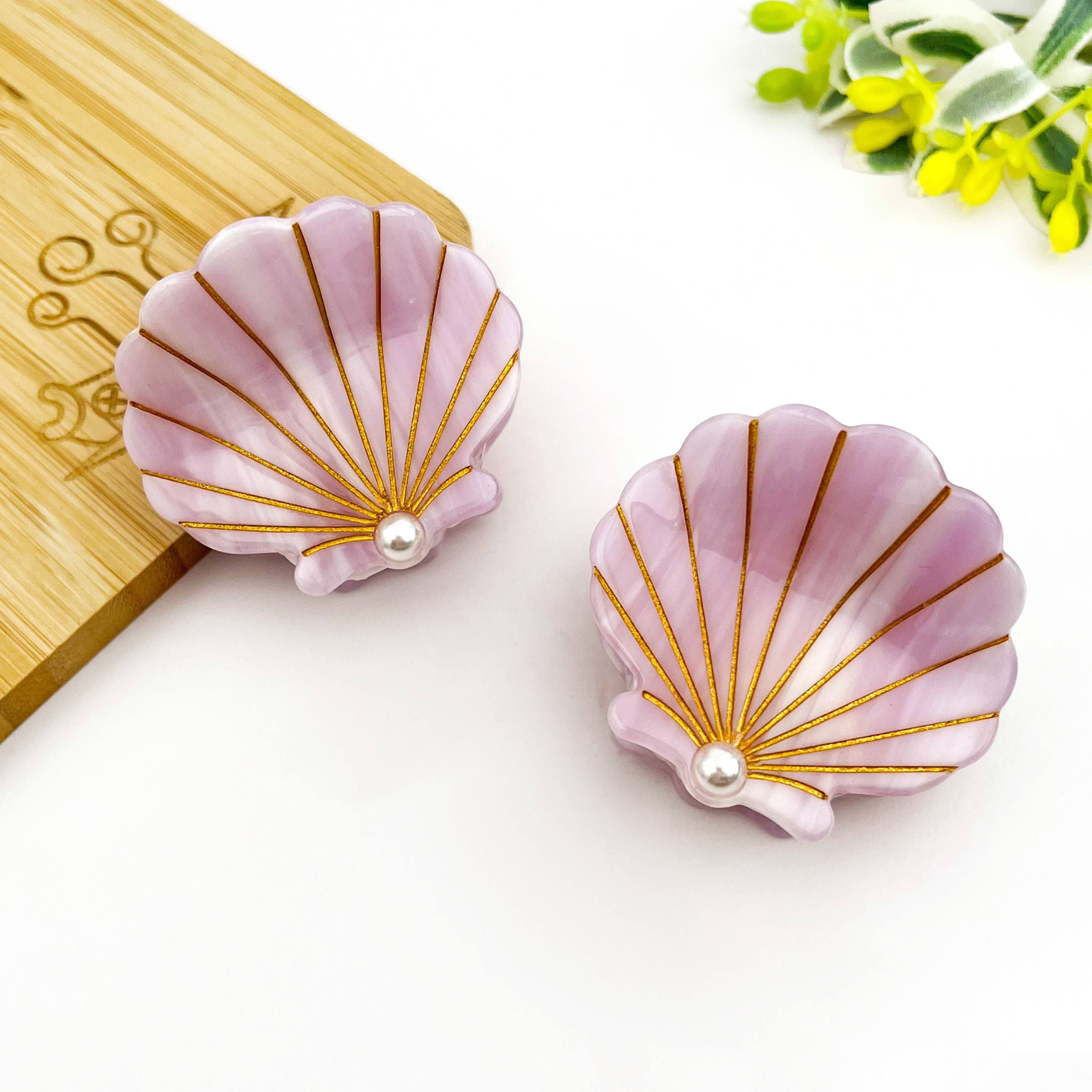 Acetate Shell Claw Clip, Sweet Pearl Hair Clip