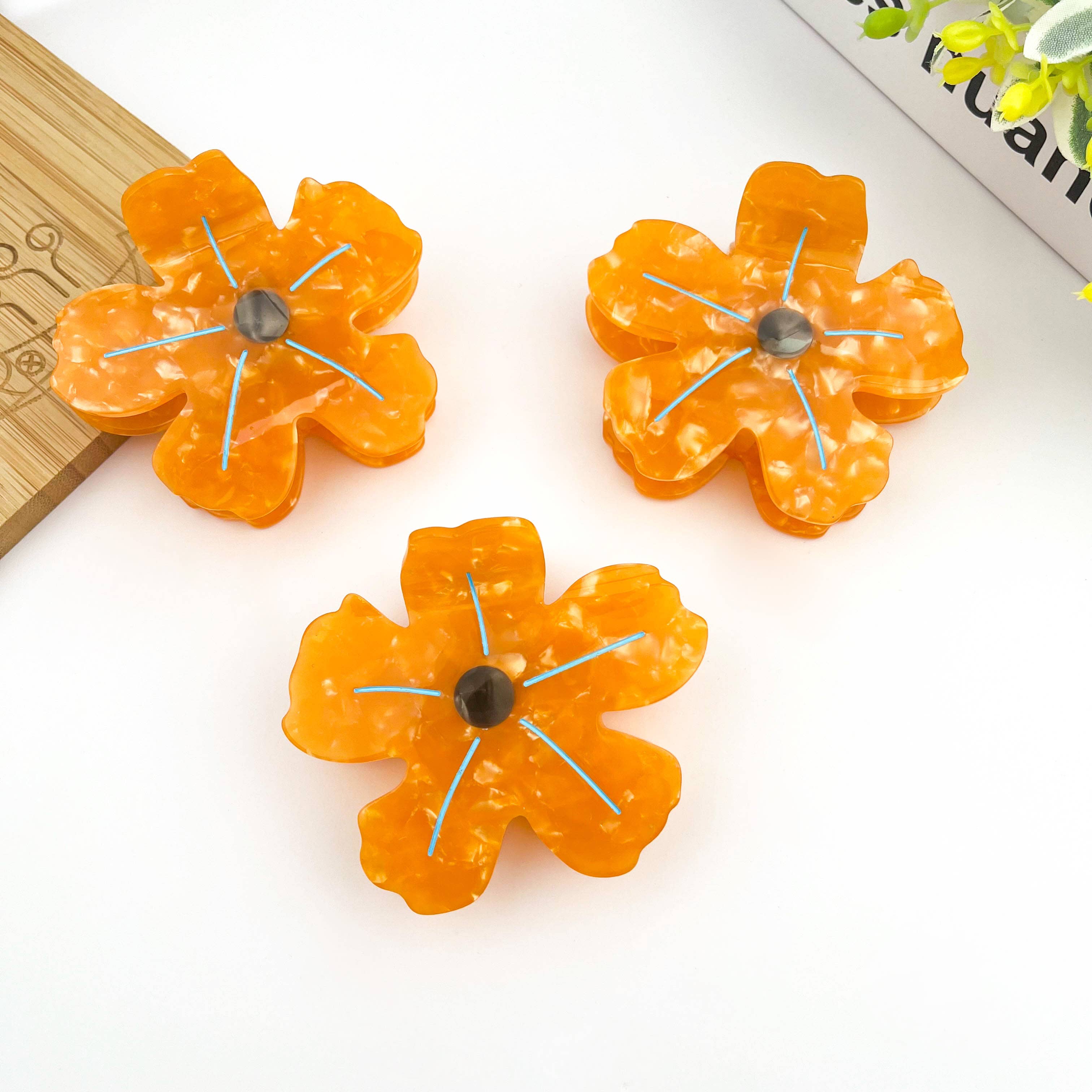 Summer Flower Claw Clip, Beach Hair Clip