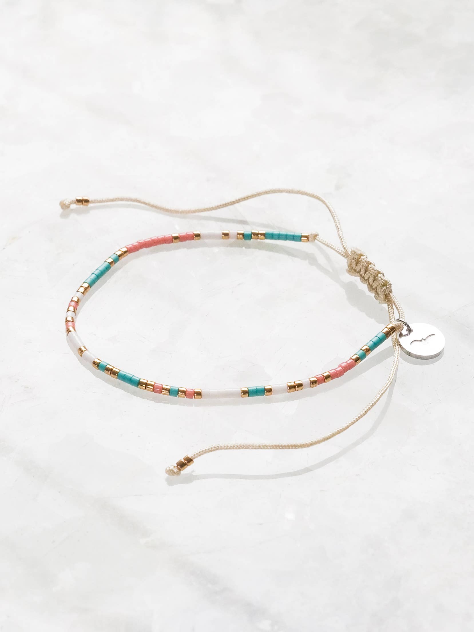 Tiny Bead Stackable, Island Bead Bracelet - Sandbar