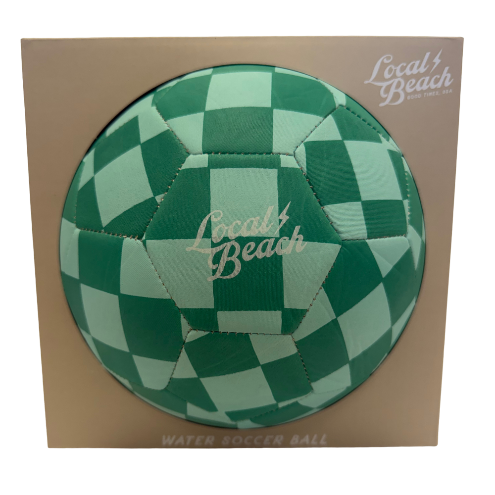 Local Beach Checker Beach & Water Soccer Size 5 Green/Blue