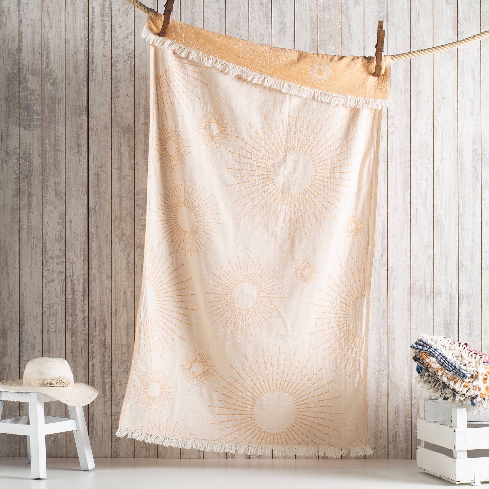 Sunshine Turkish Beach Towels 100% Cotton size 35x70in