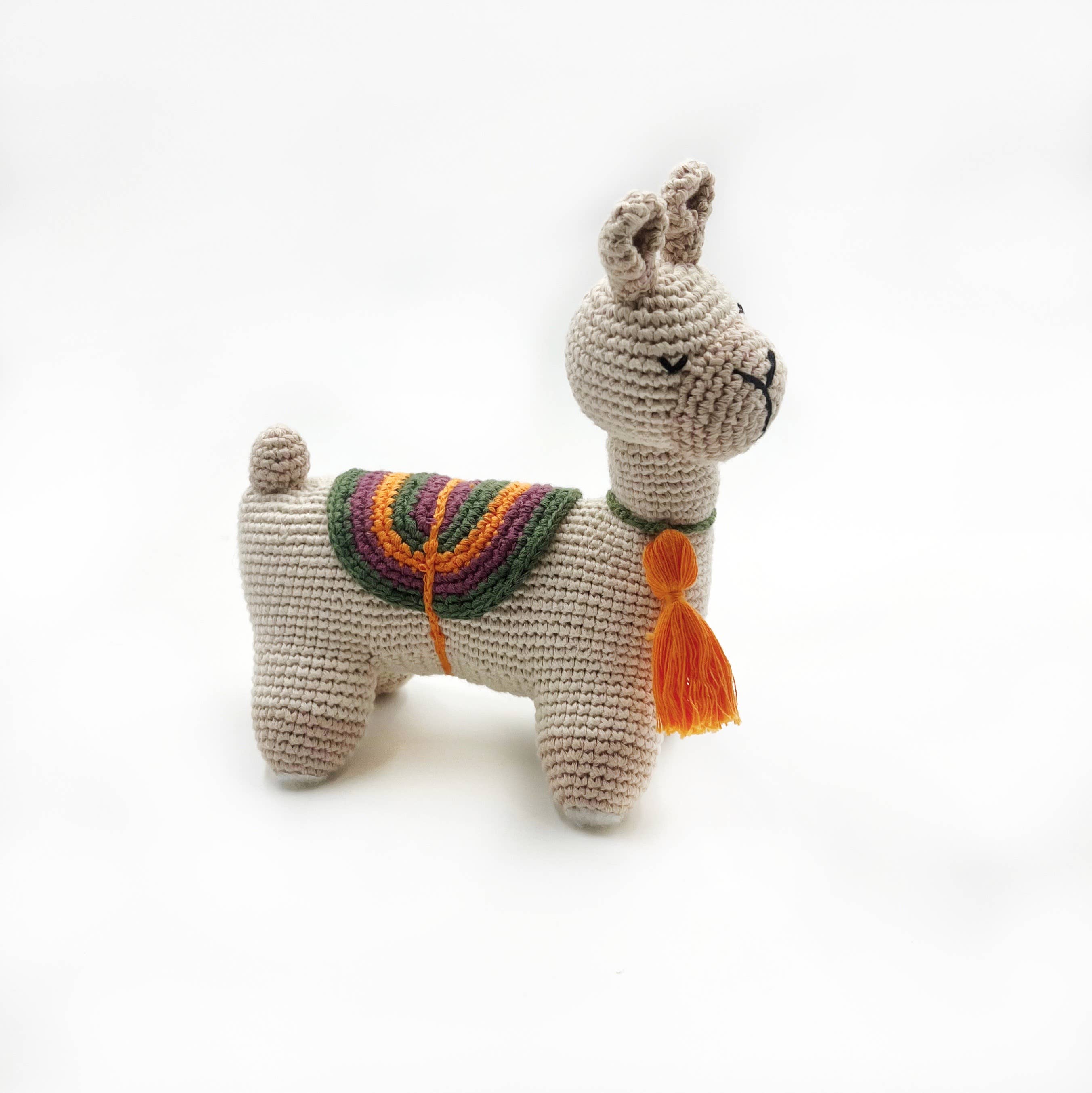 Pebble - Plush Llama Organic Kids Toy - Natural