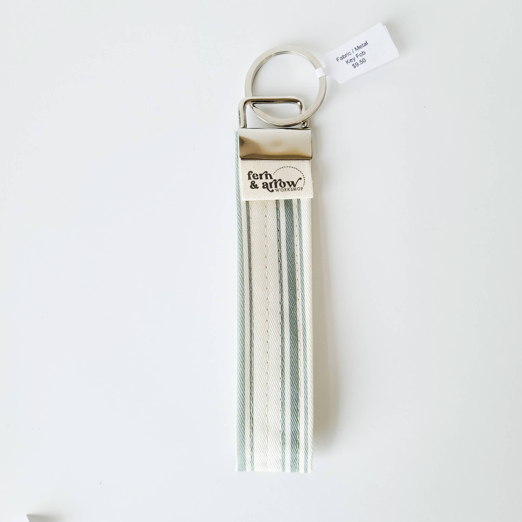 Umbrella Stripe Key Fob