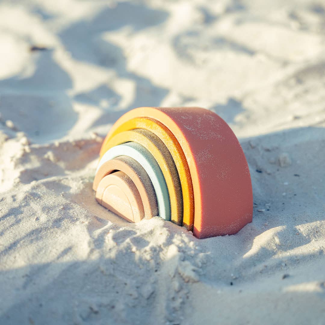 Stacking Rainbow Silicone Baby Toy Teething Learning Toy - Lucy's Room