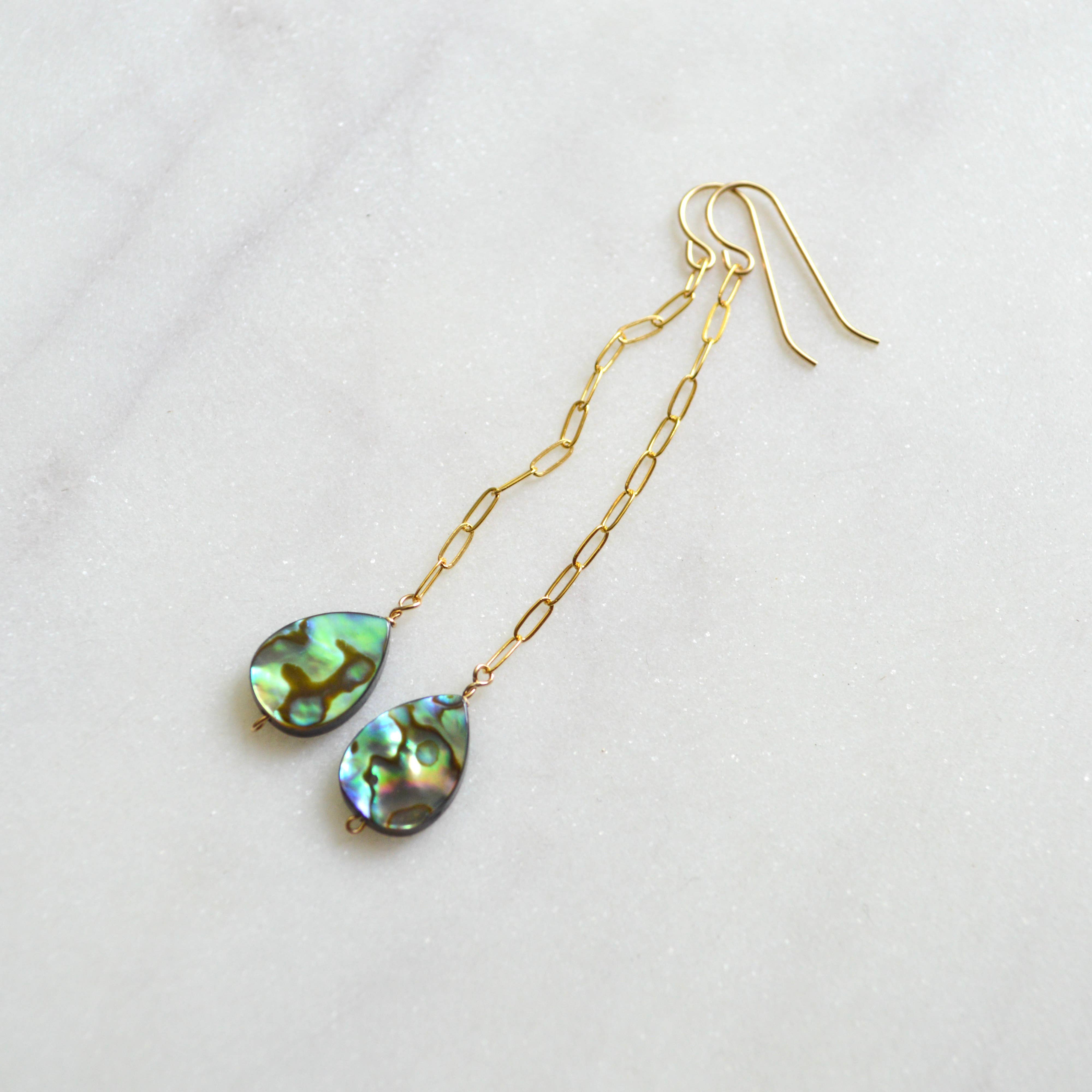 Abalone Teardrop Earrings