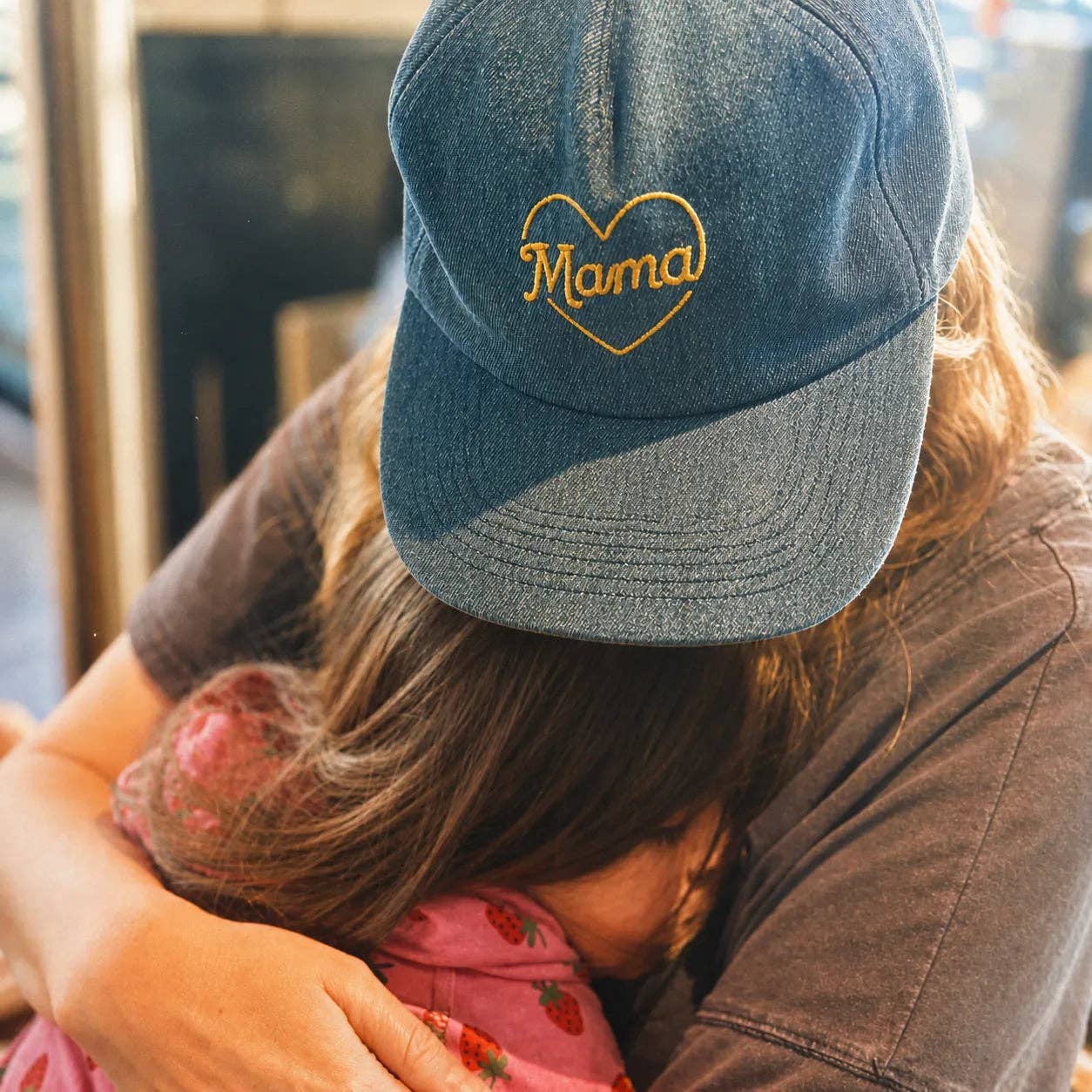 Denim Cotton Flatbill – Mama Hat