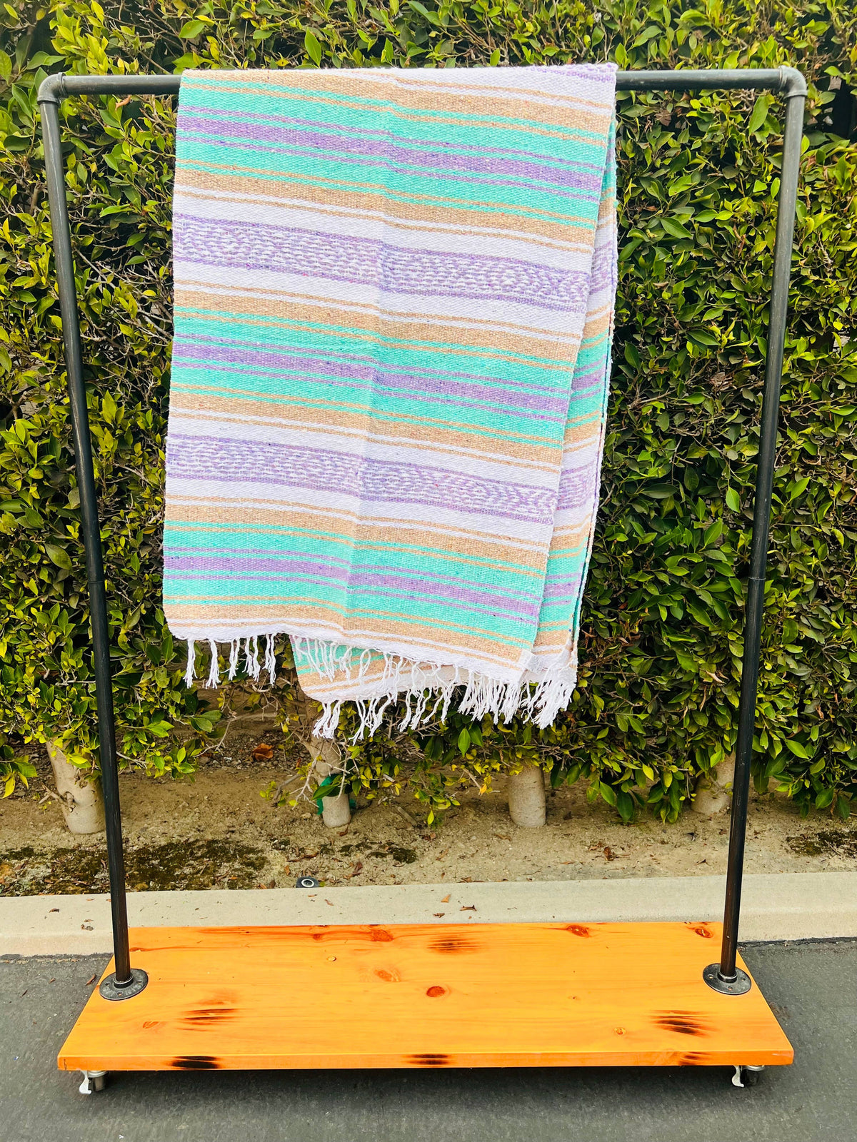 Lavender Mist Beach Blanket l Mexican Blanket Throw Blanket