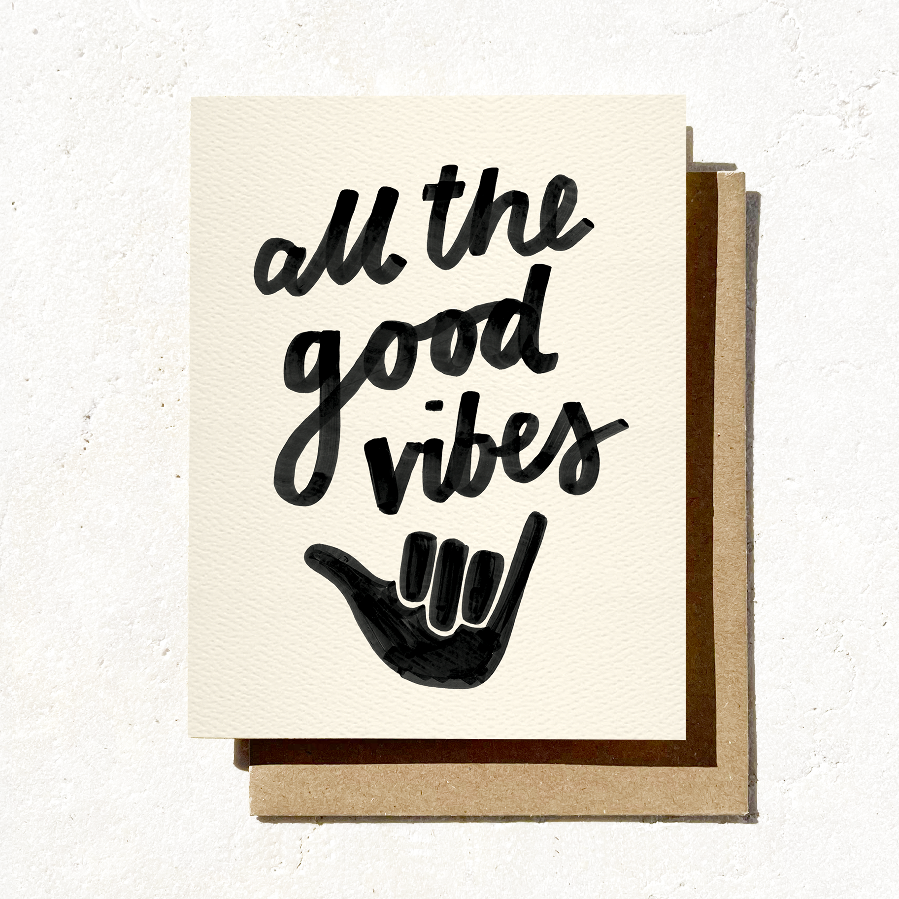 All The Good Vibes Card | Shaka Card | Surf Aesthetic