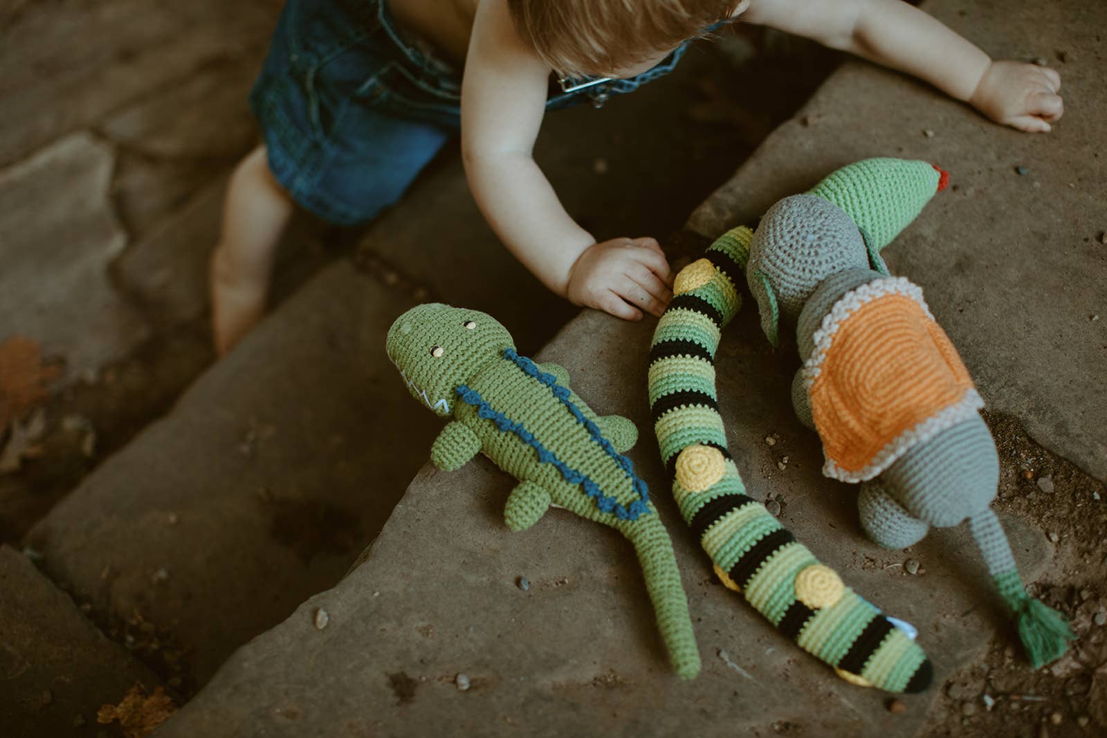 Crocodile Rattle – Handmade Organic Cotton Jungle Baby Toy