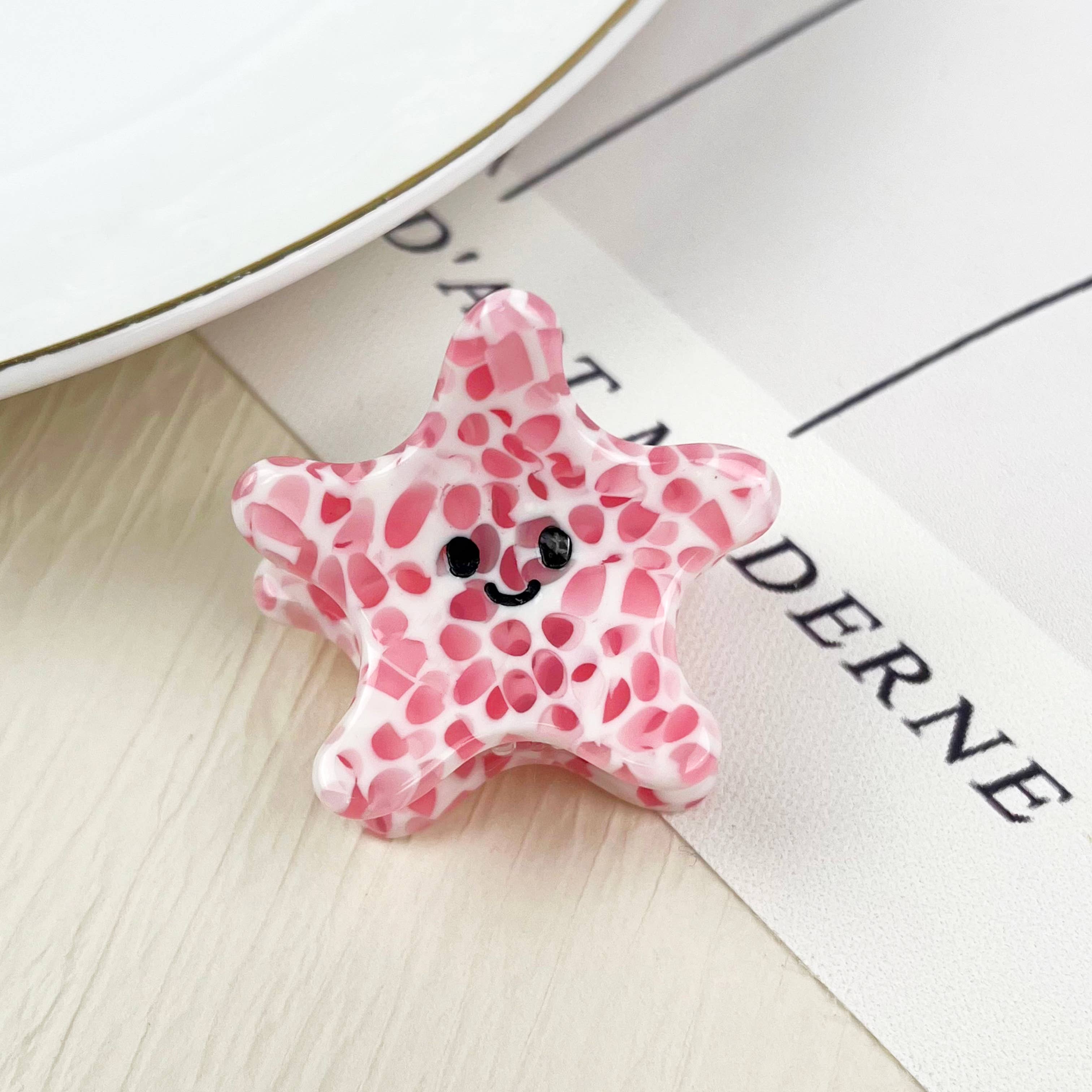 Acetate mini marine life hair clip