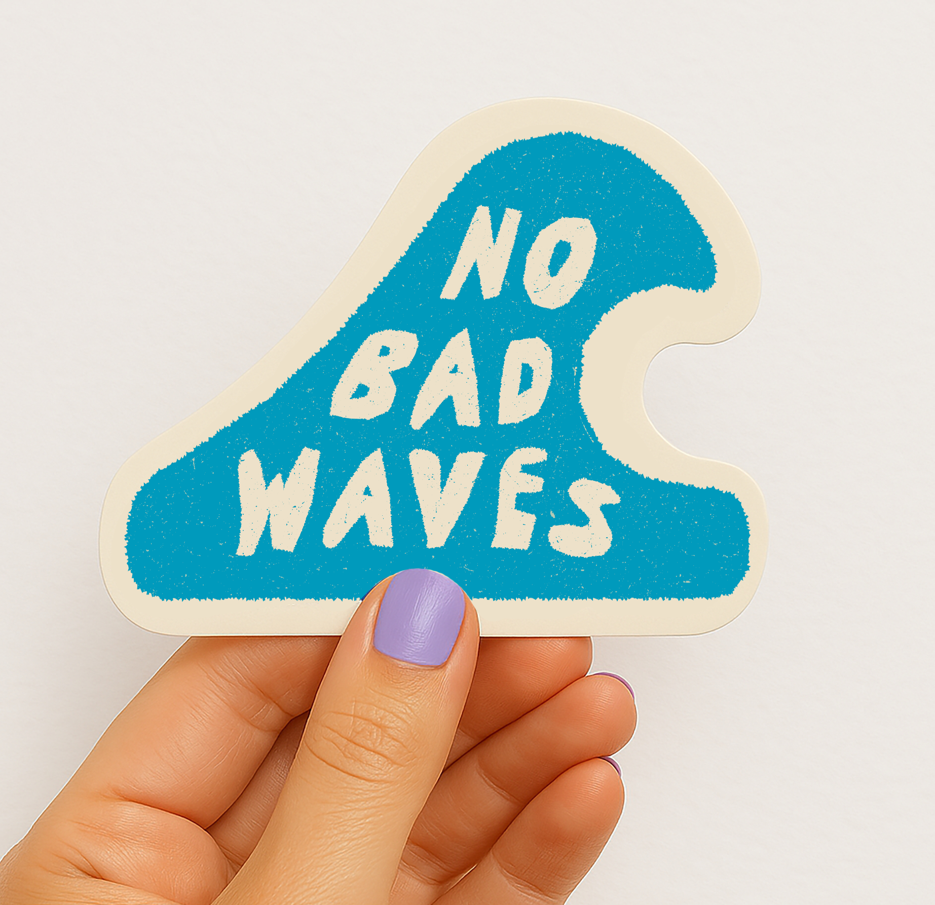 No Bad Waves Sticker | Positive Quote Sticker | Surf Sticker