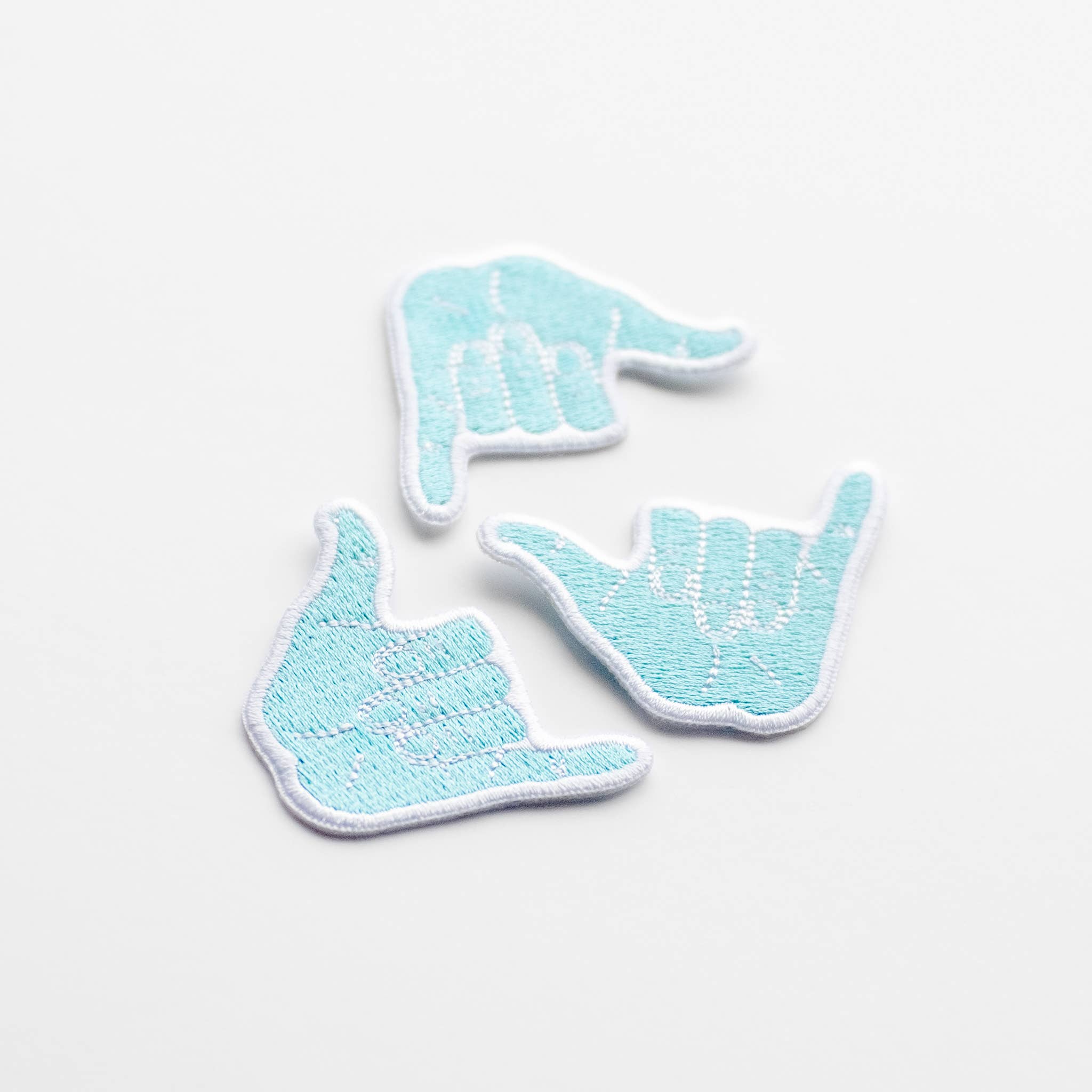 Hang Loose Hand Embroidered Iron on Patch - Shaka