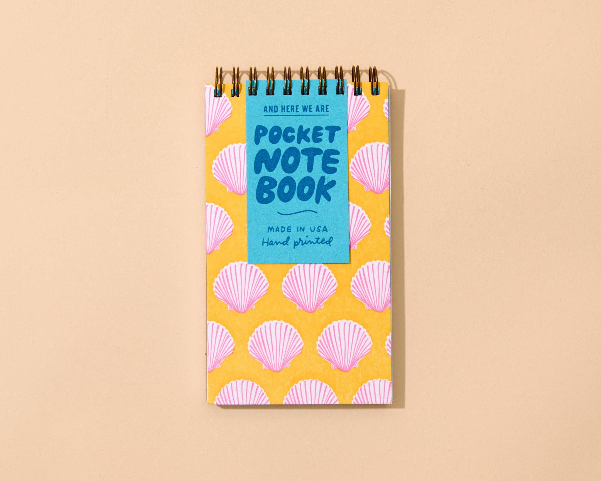 Pink Shells Letterpress Spiral Notebook