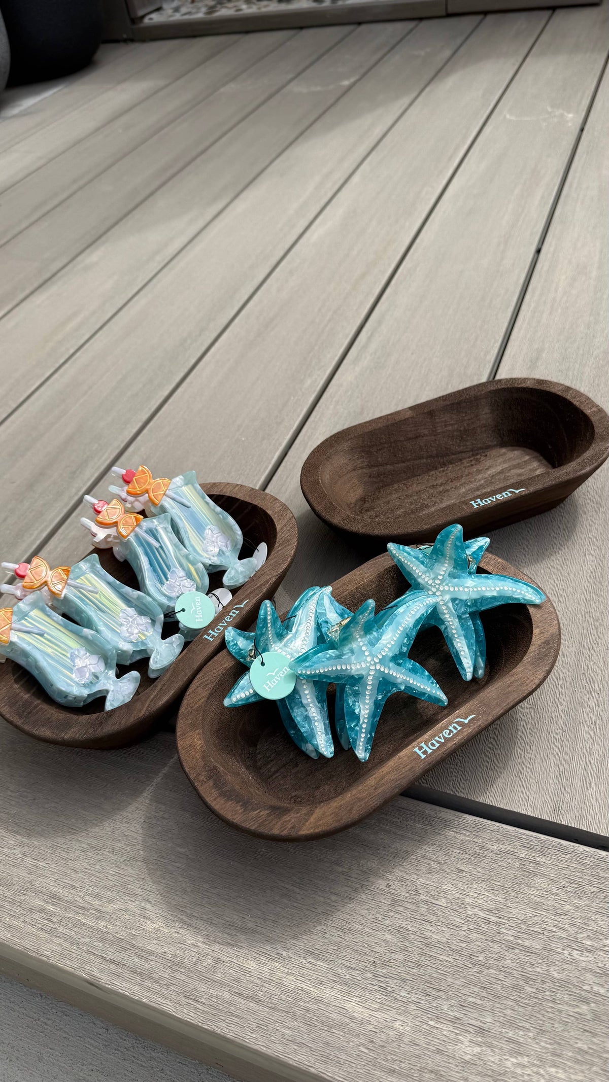 Branded Haven Wooden Bowl for Hair Clips