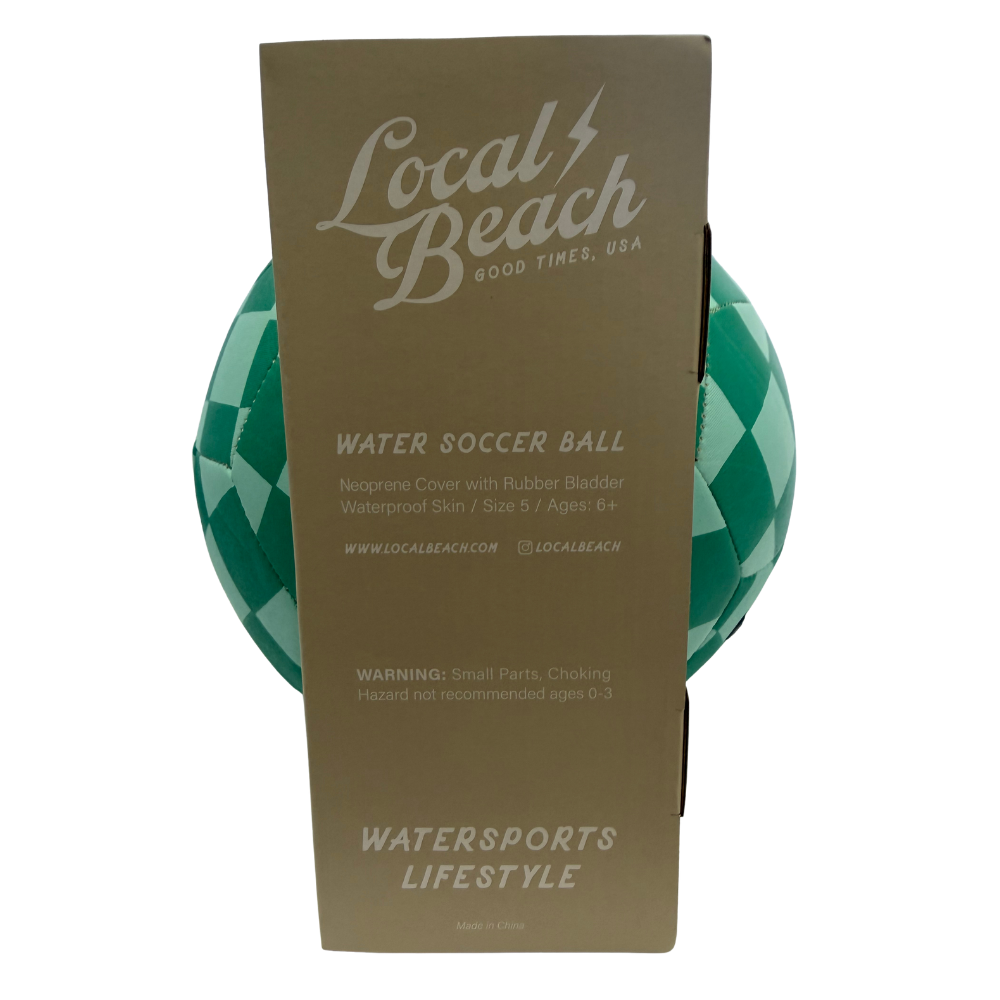 Local Beach Checker Beach & Water Soccer Size 5 Green/Blue