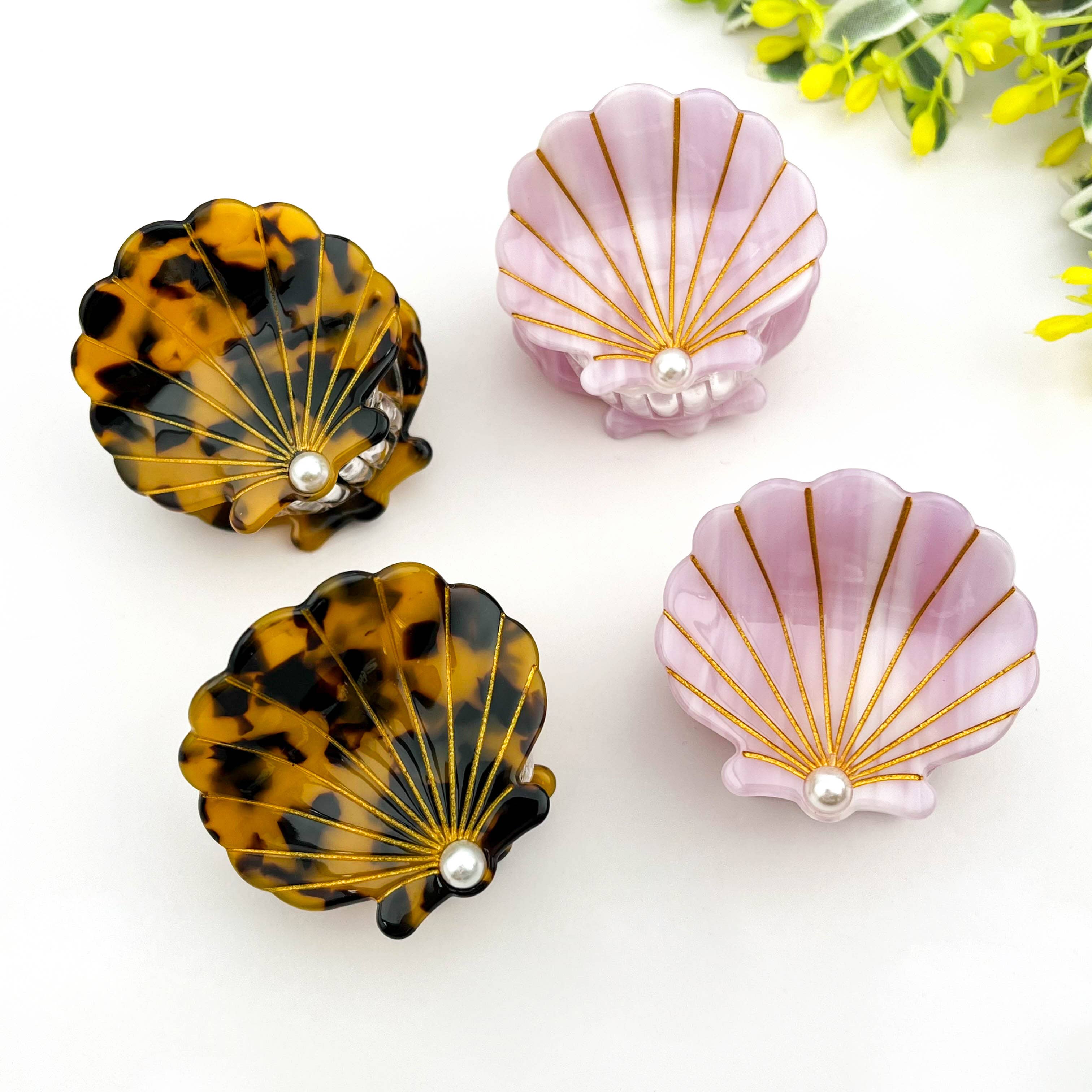 Acetate Shell Claw Clip, Sweet Pearl Hair Clip