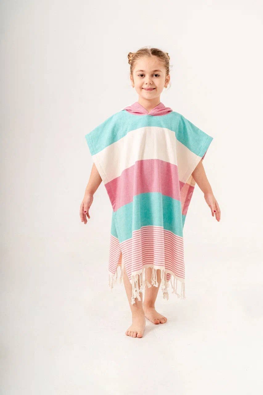 Hooded Poncho Surf Changing Swimming Beach Towel Terrybacked