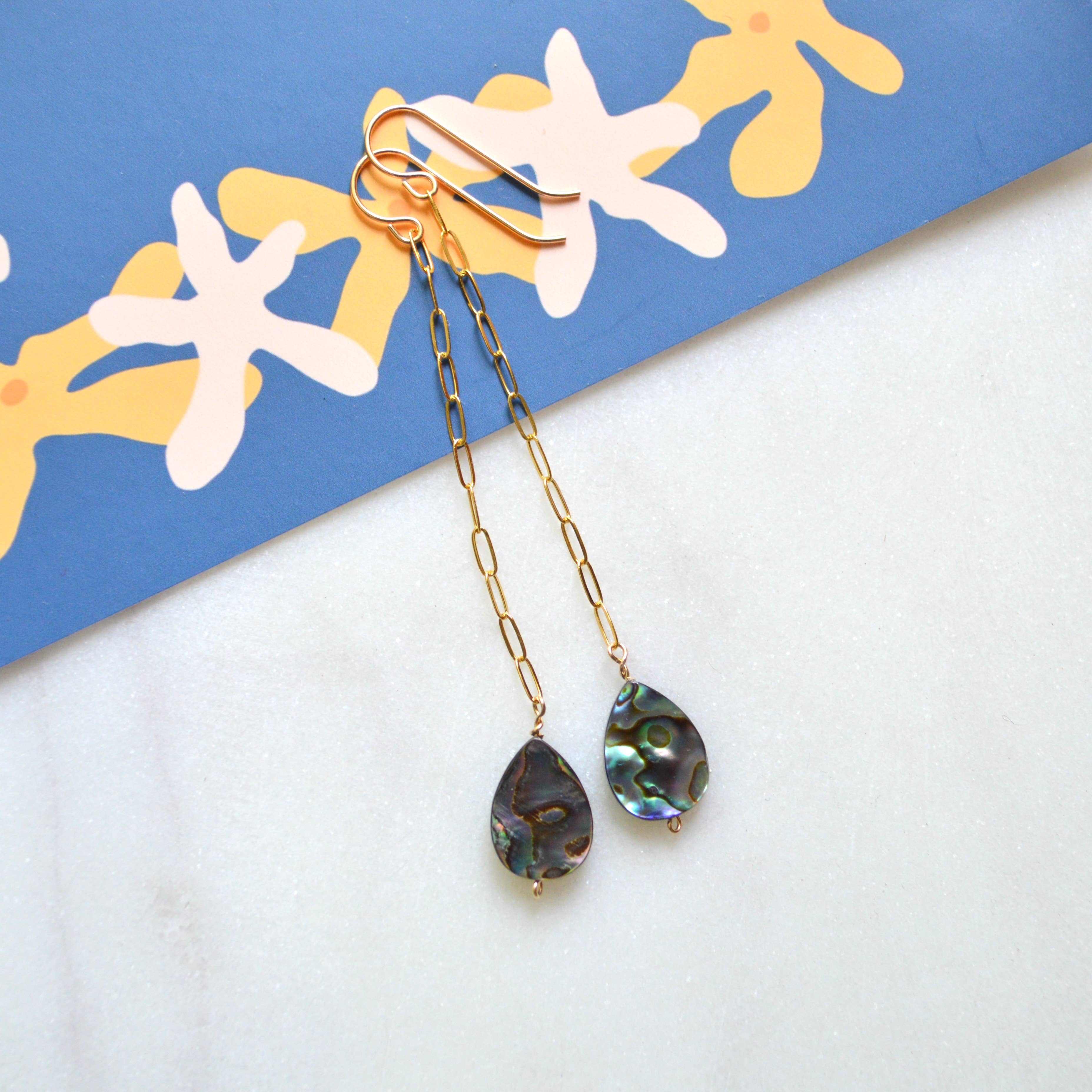 Abalone Teardrop Earrings