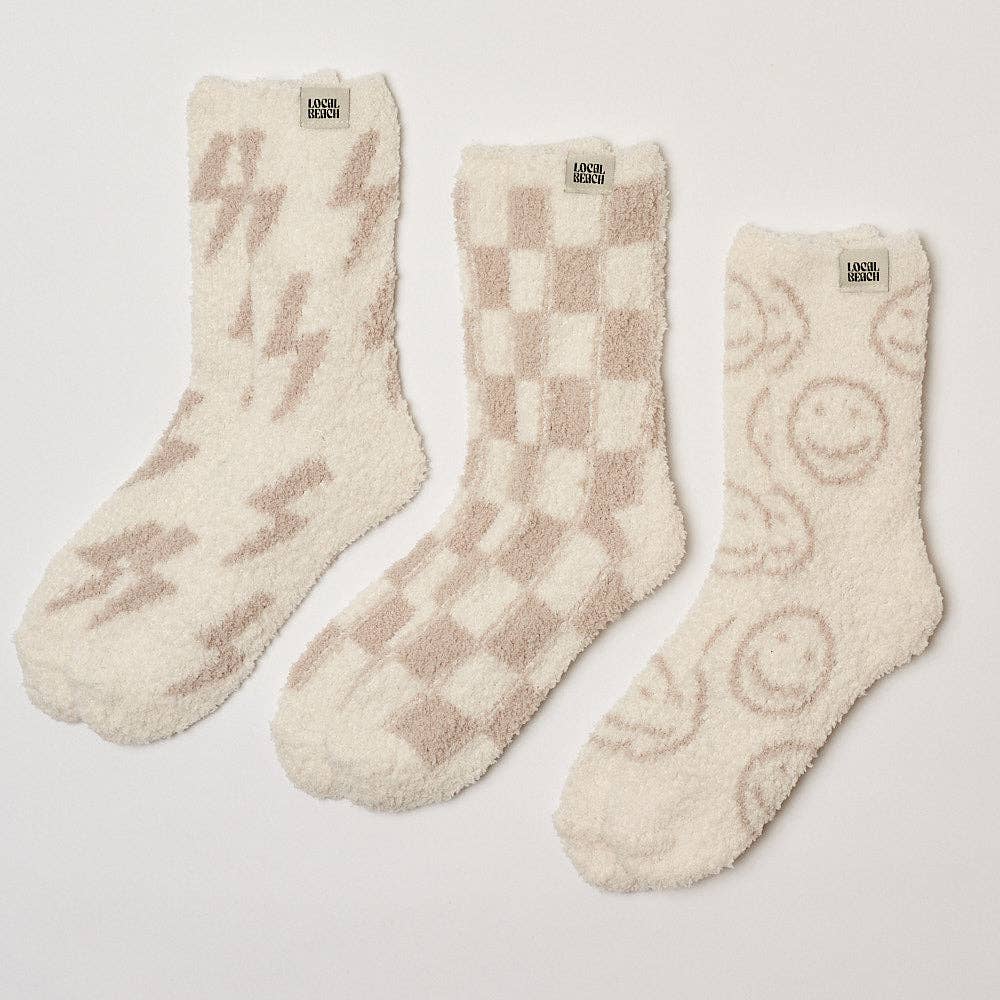 Checker Local Beach Cozy Socks