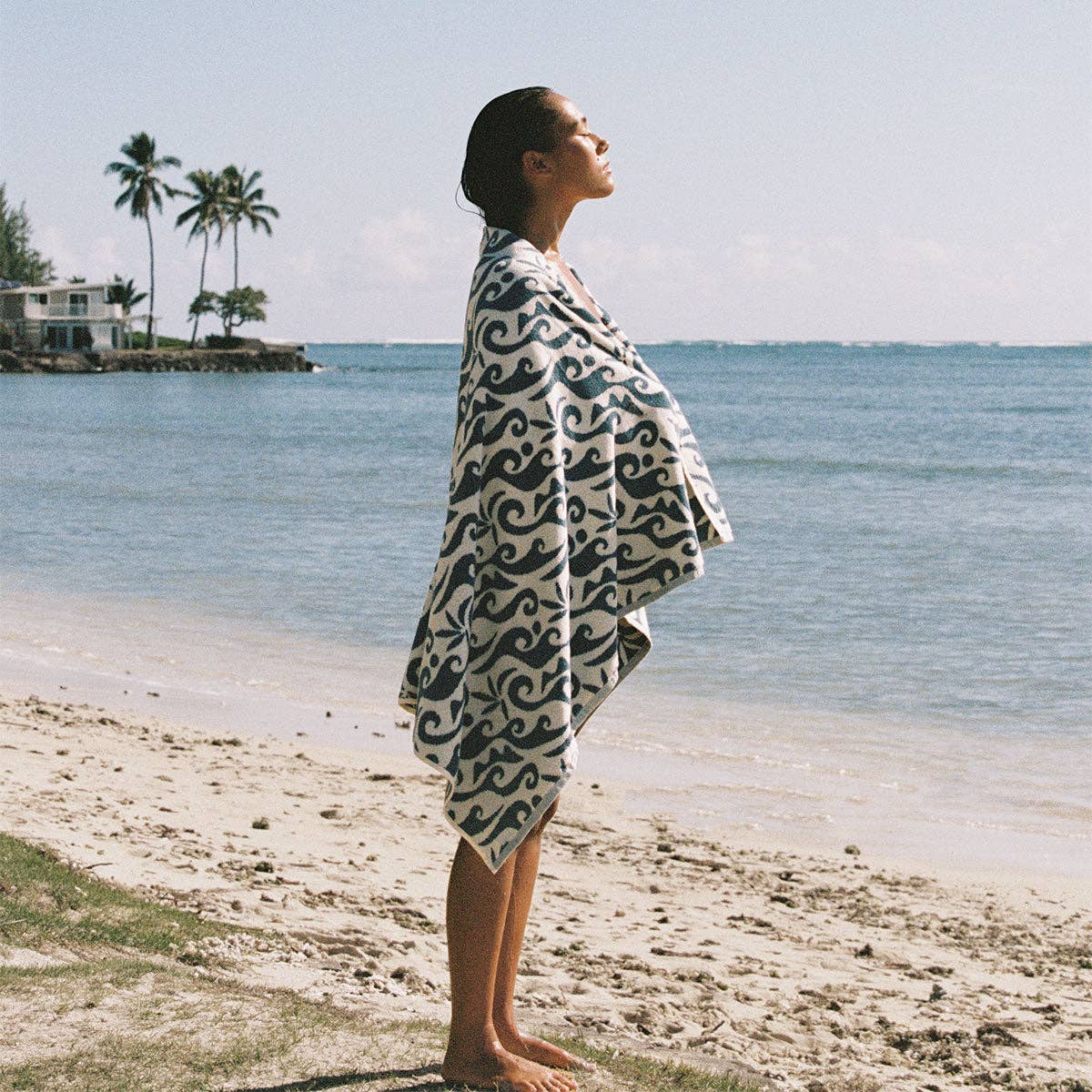 Bailey Woven Towel - Salt Water | Bailey Elder x Slowtide