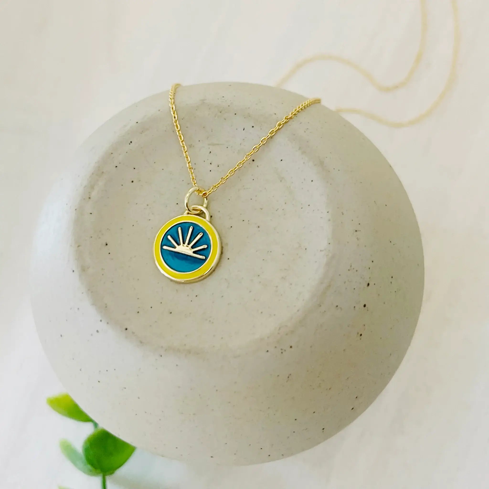 Final Glow // sun pendant necklace 