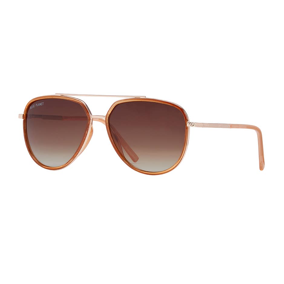 Jordan Aviators - Matte Gold + Mocha Sunglasses