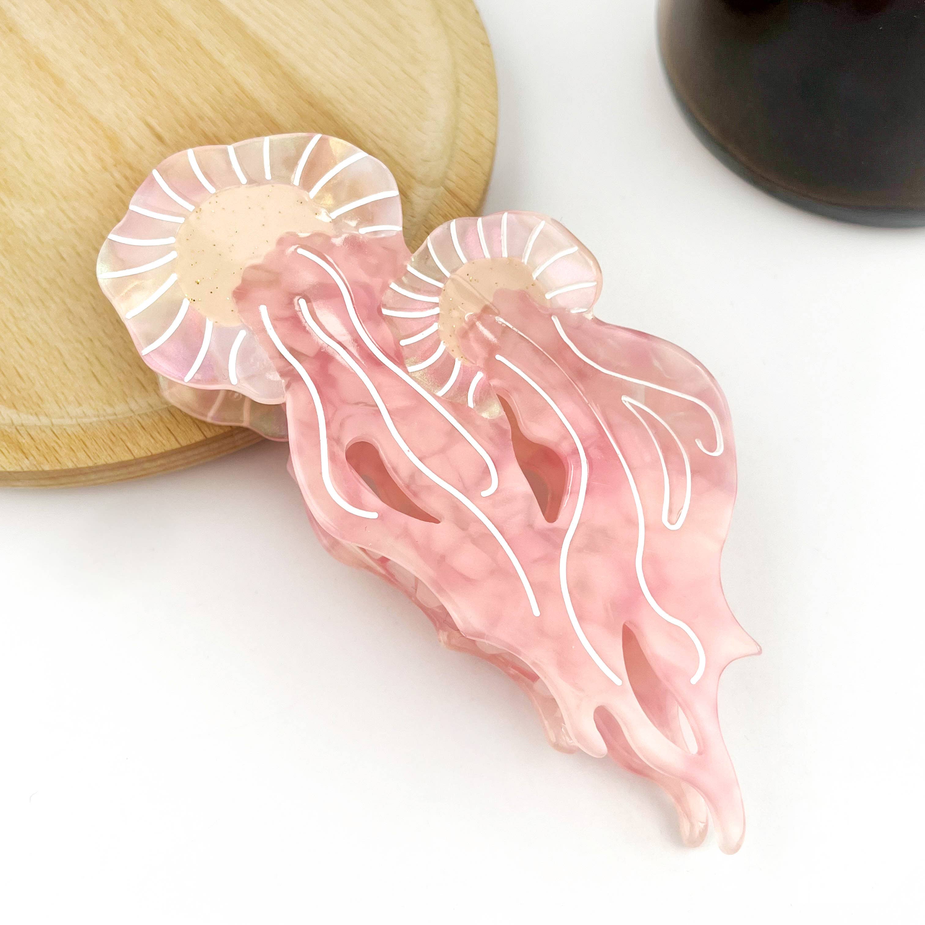 Jellyfish Claw Clip, Acetate Marine Life Series Hair Clip