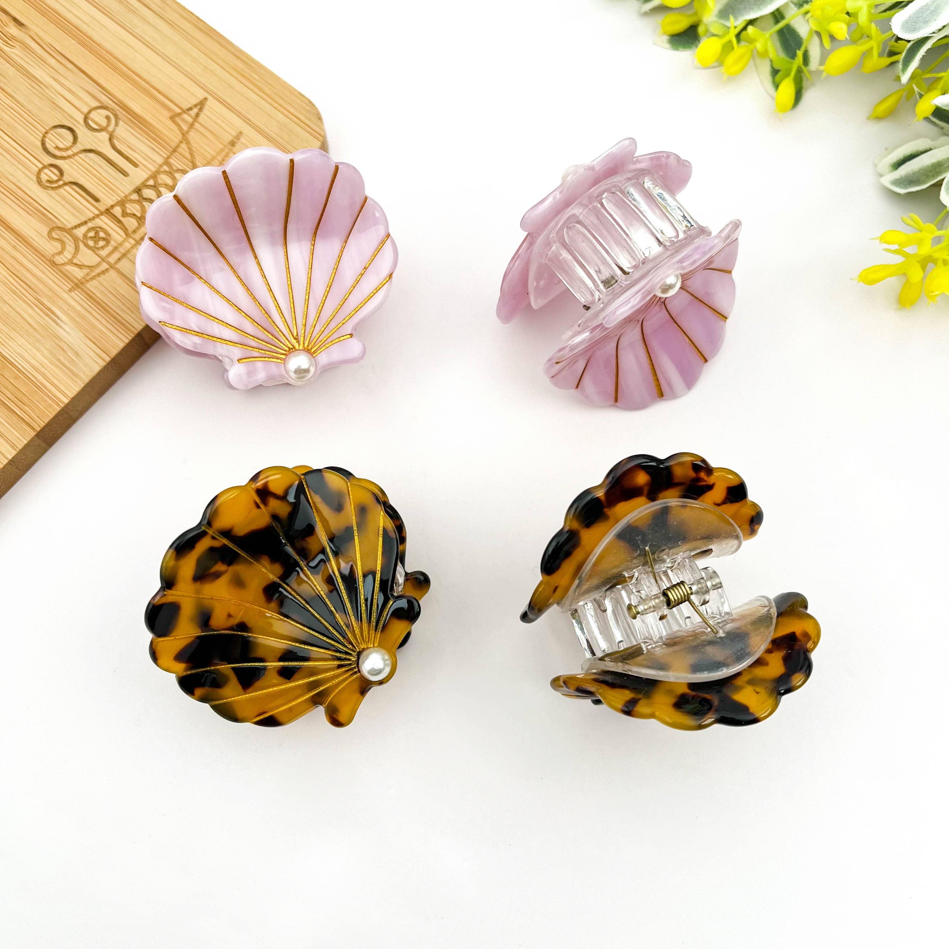 Acetate Shell Claw Clip, Sweet Pearl Hair Clip