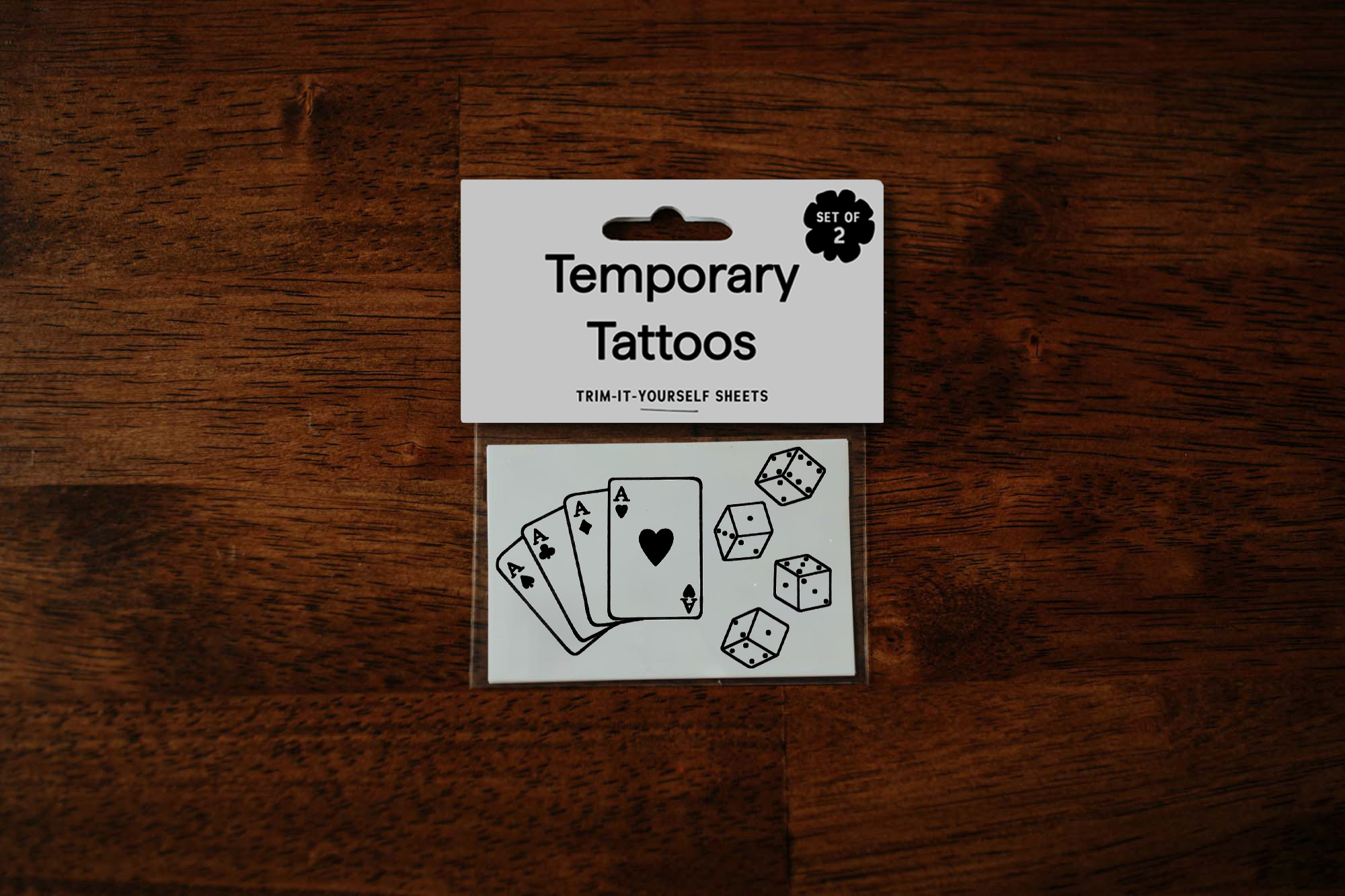 Dice + Deck Temporary Tattoos
