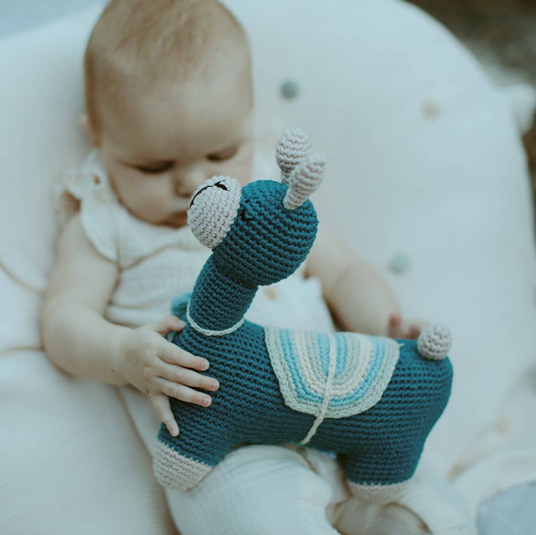 Pebble - Plush Llama Organic Kids Toy - Natural