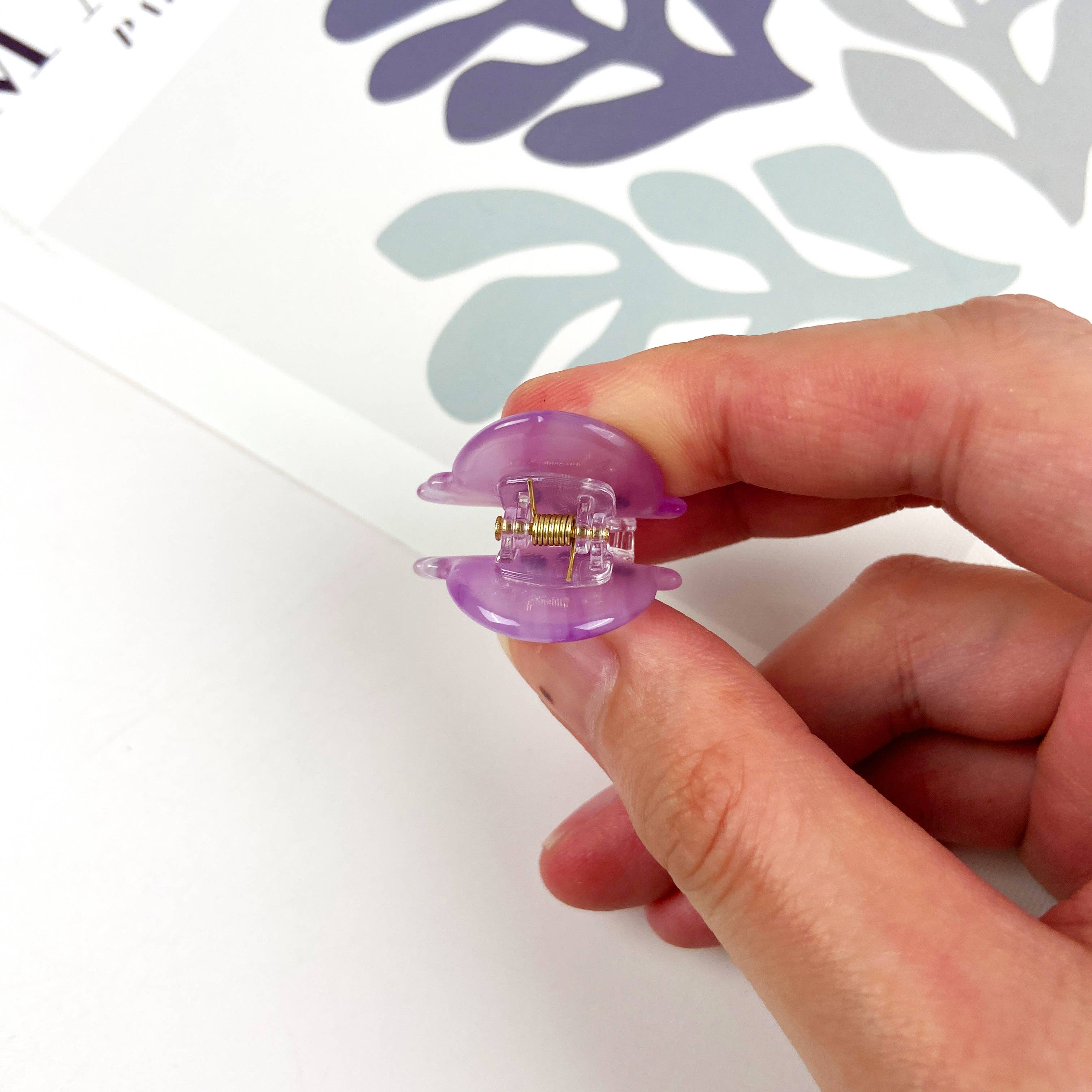 Acetate mini marine life hair clip