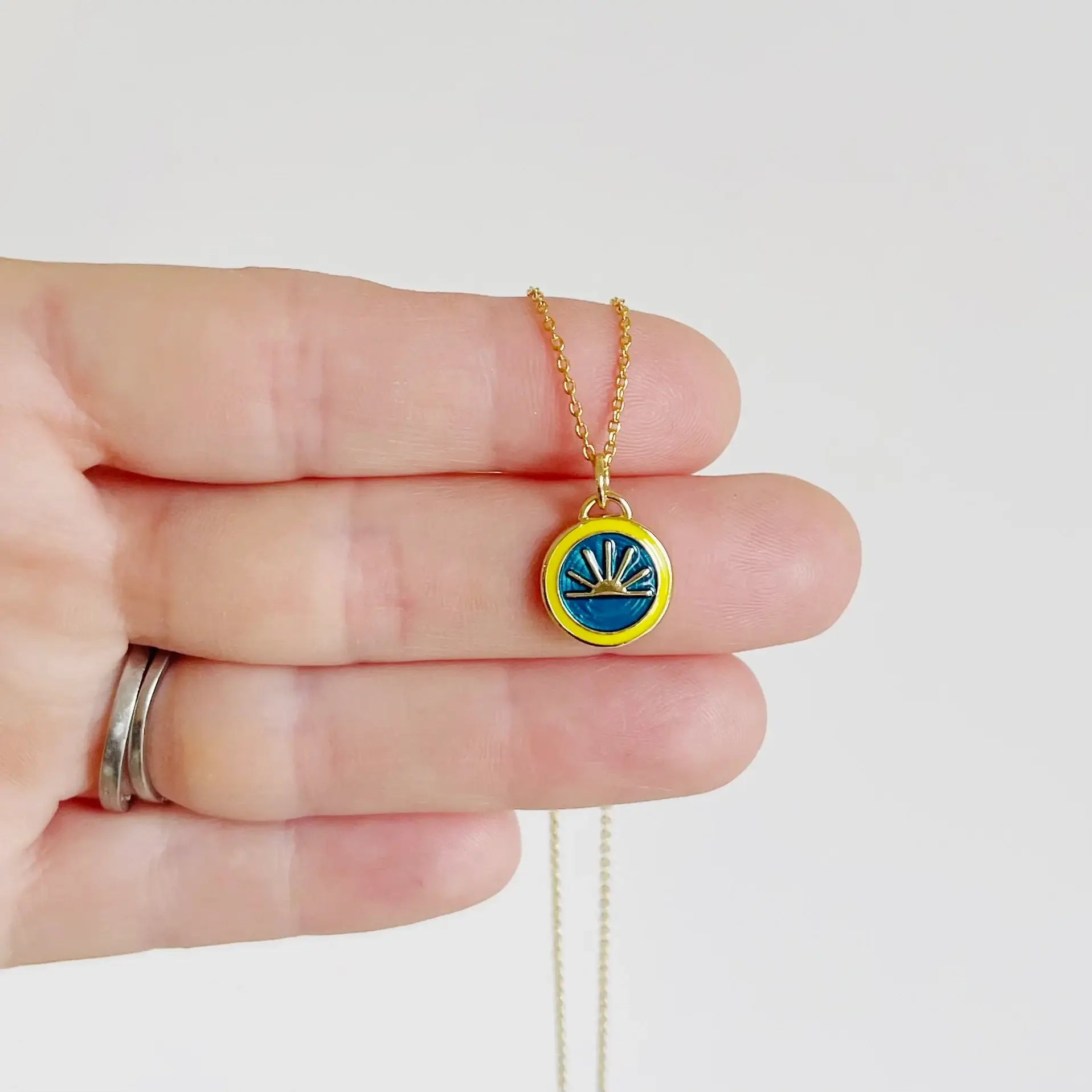 Final Glow // sun pendant necklace 