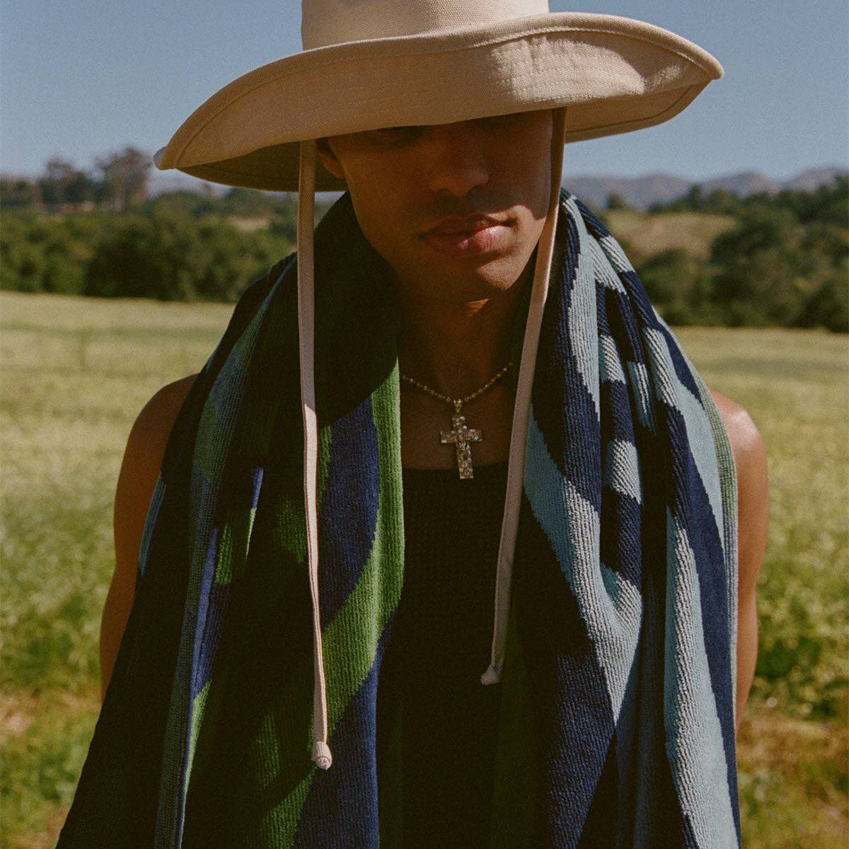 Hideout Premium Woven Towel - Deep Pacific | Schuyler Beecroft x Slowtide